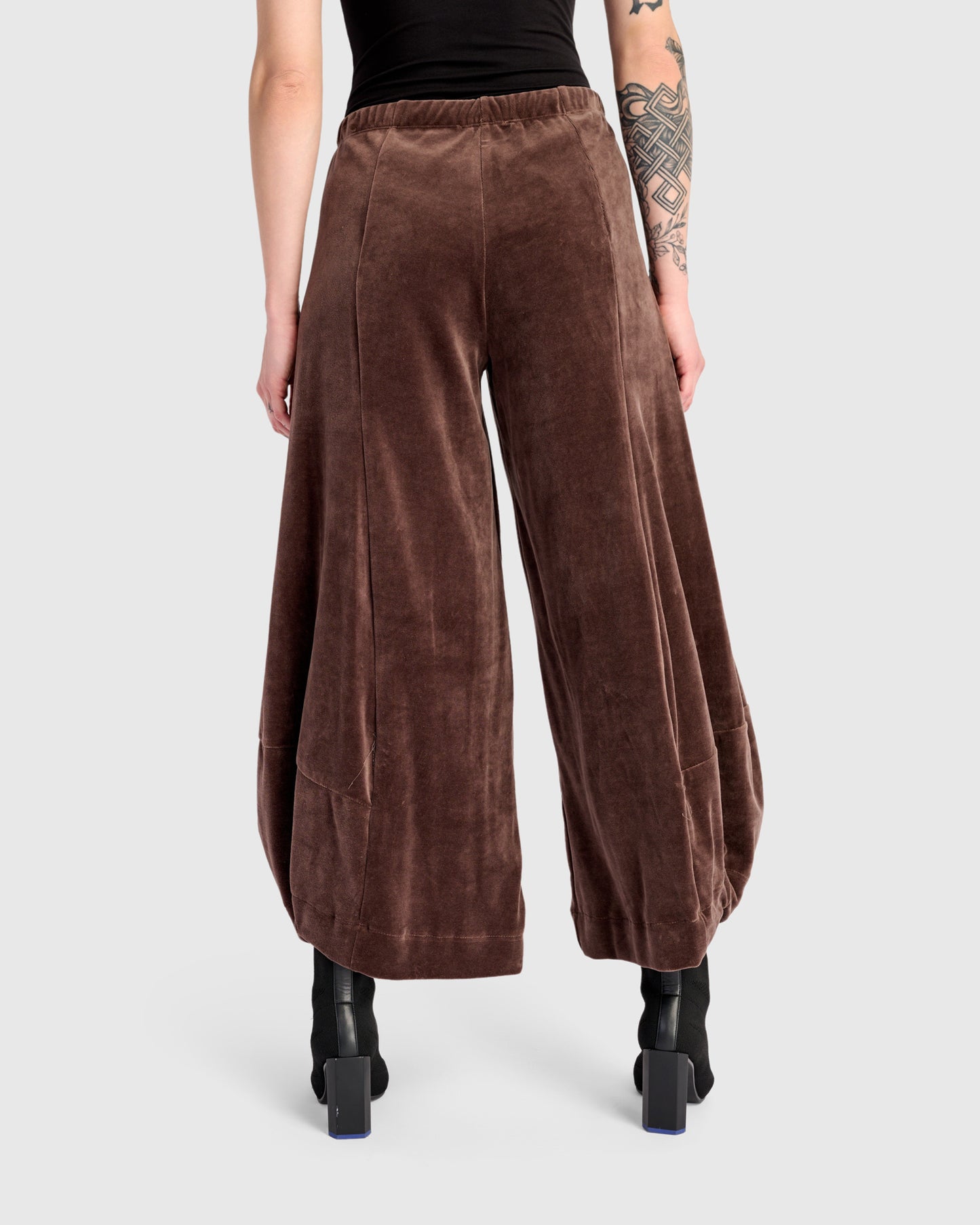 מכנסי פונטו קטיפה חום