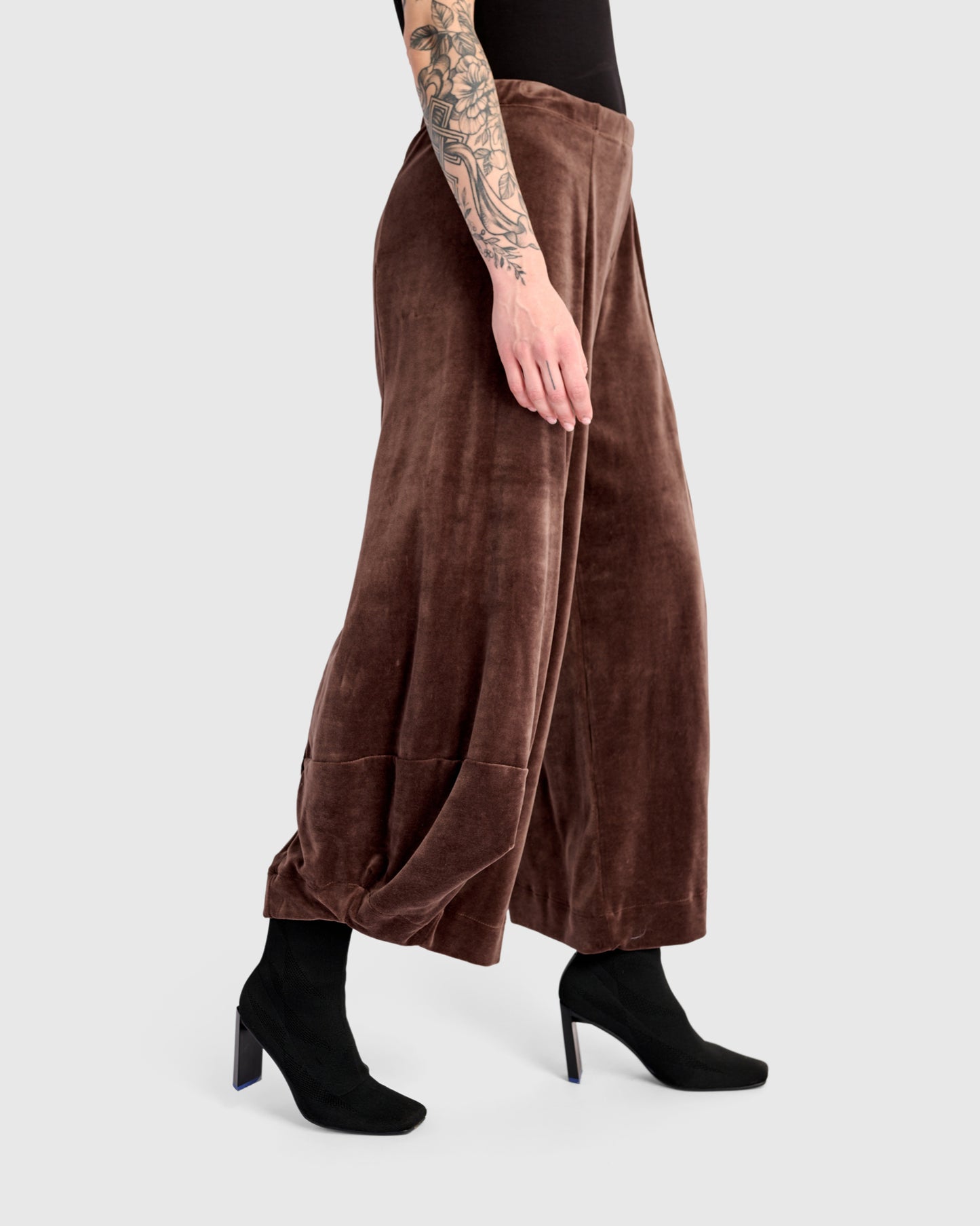 מכנסי פונטו קטיפה חום