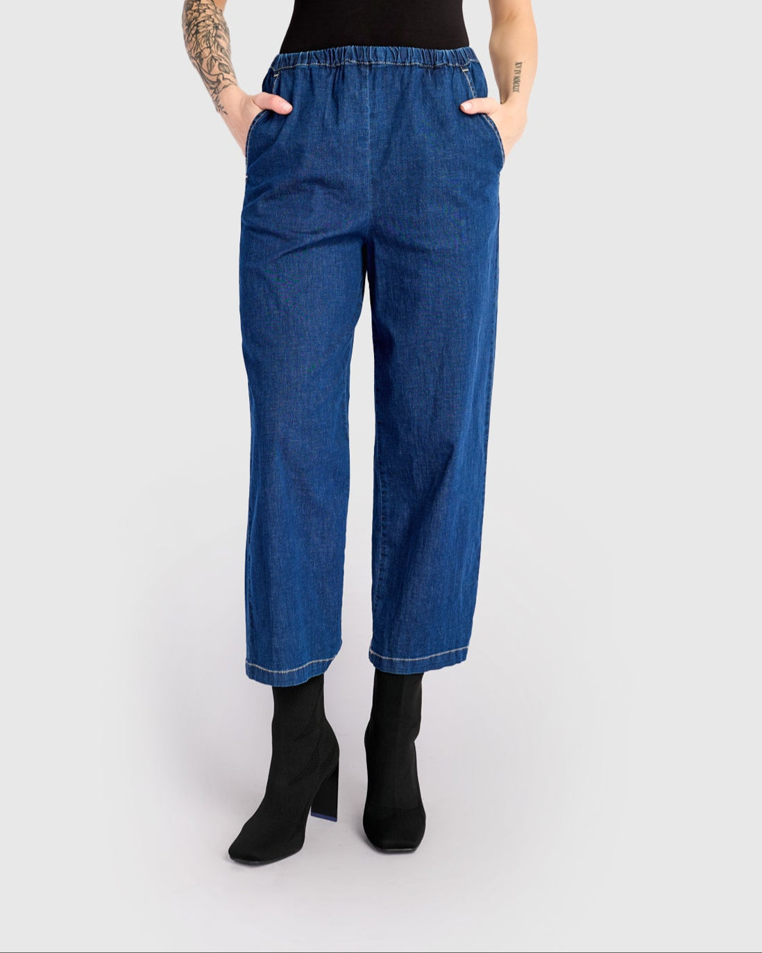 מכנסי בסטי ג'ינס כחול