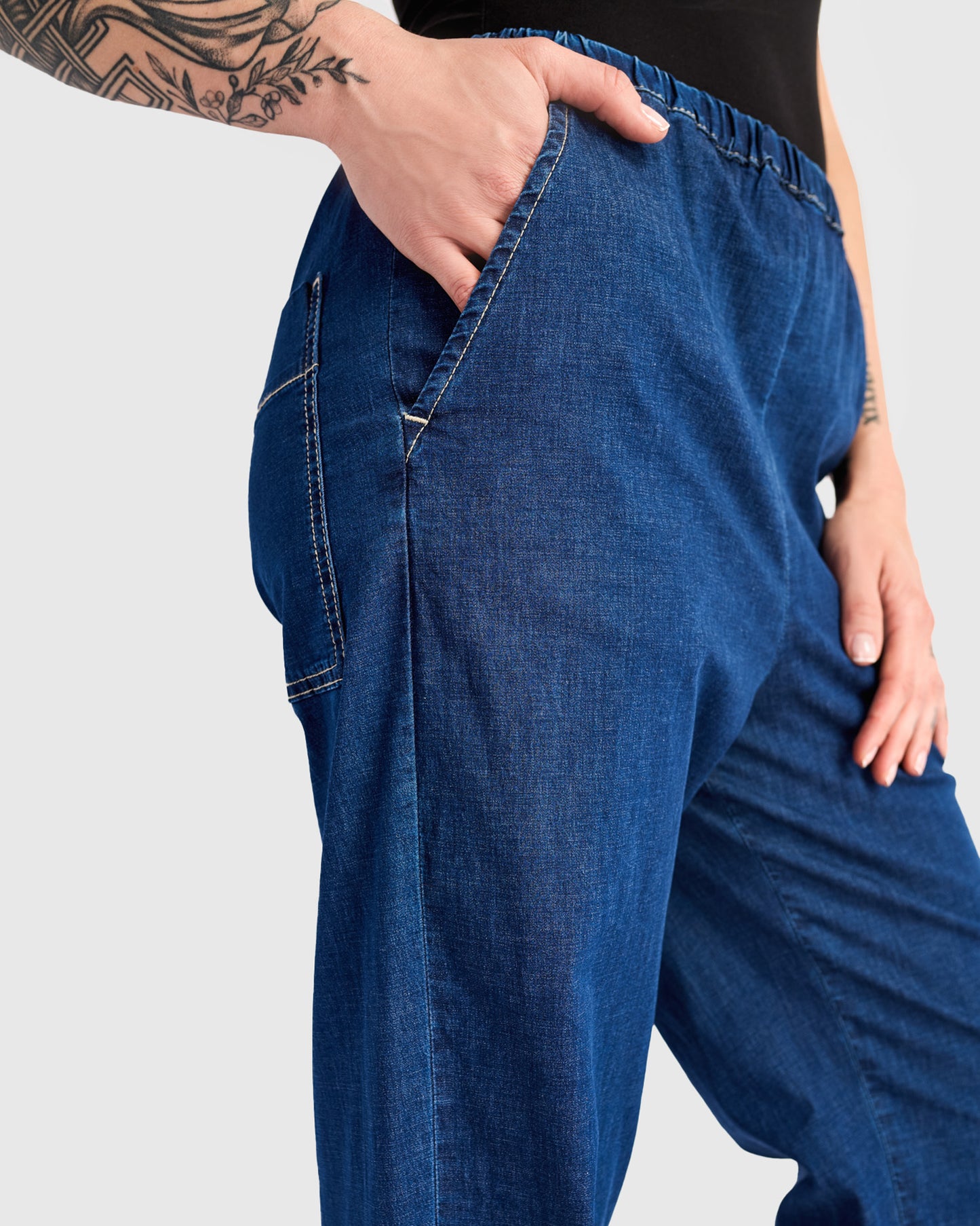 מכנסי בסטי ג'ינס כחול