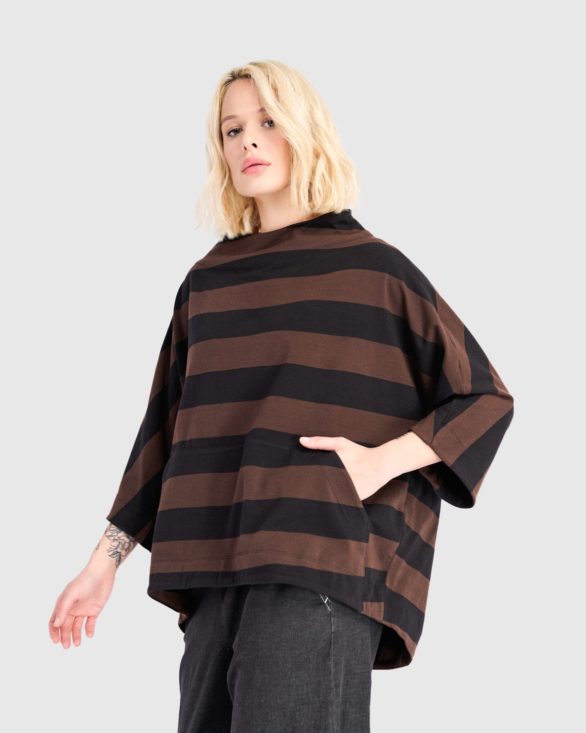 סווטשירט קייצי פס חום