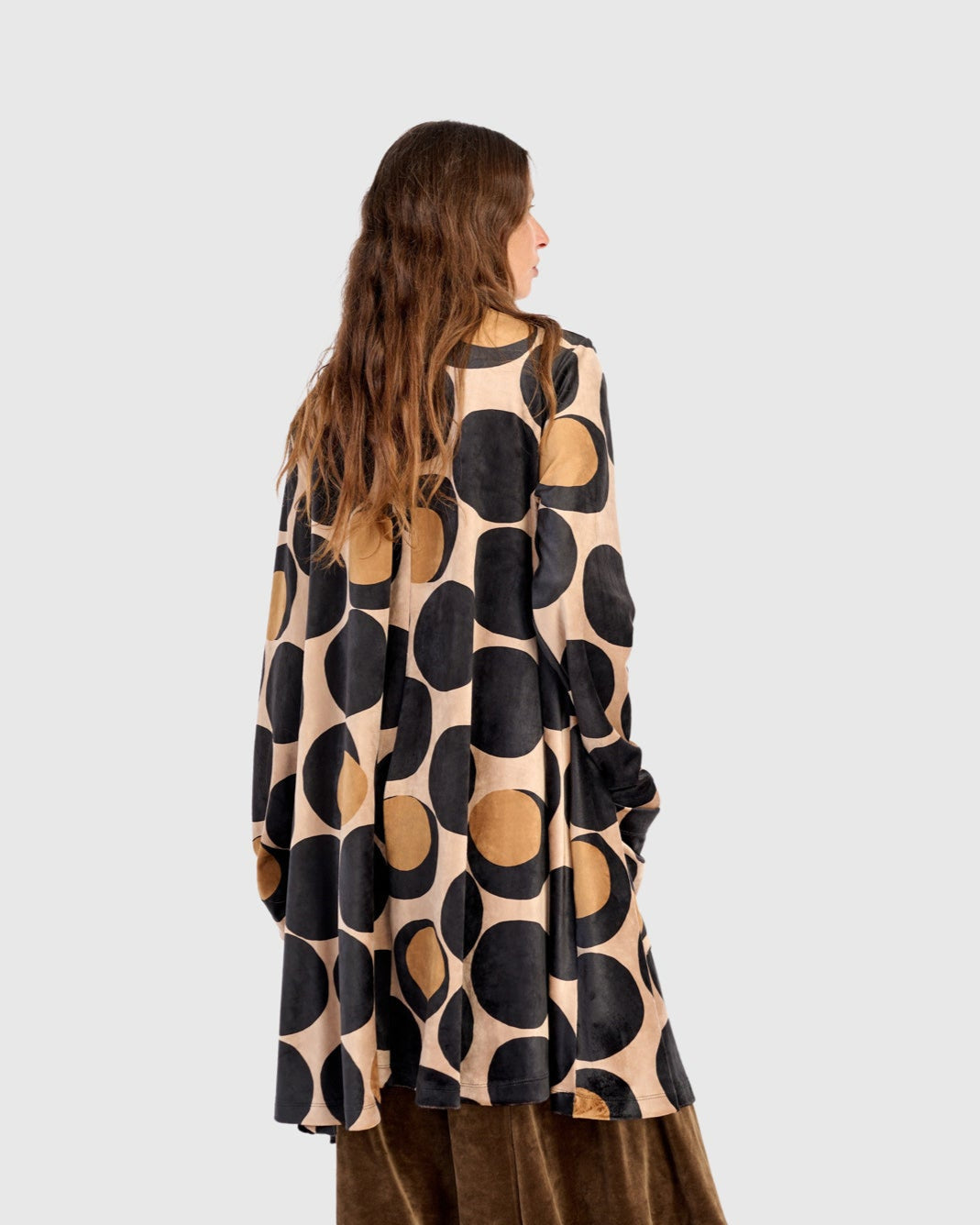 ז'קט מסתובב קטיפה עיגולים