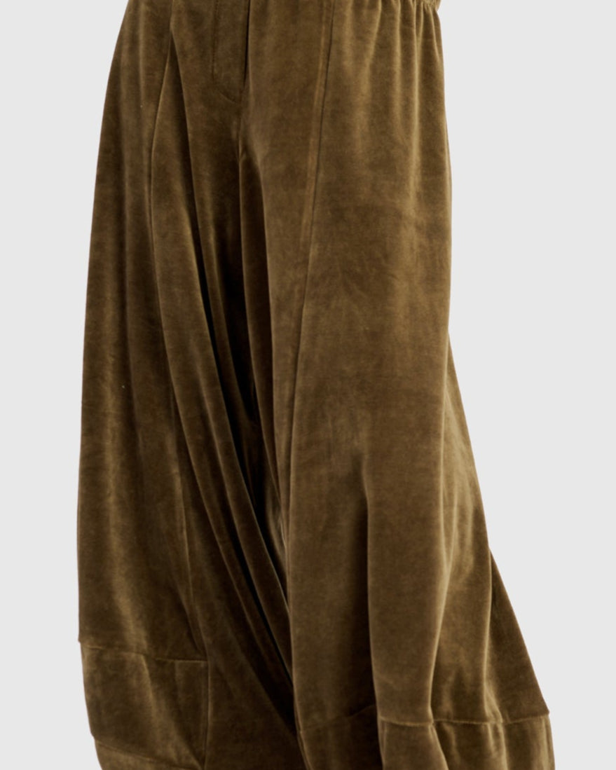 מכנסי פונטו קטיפה חאקי