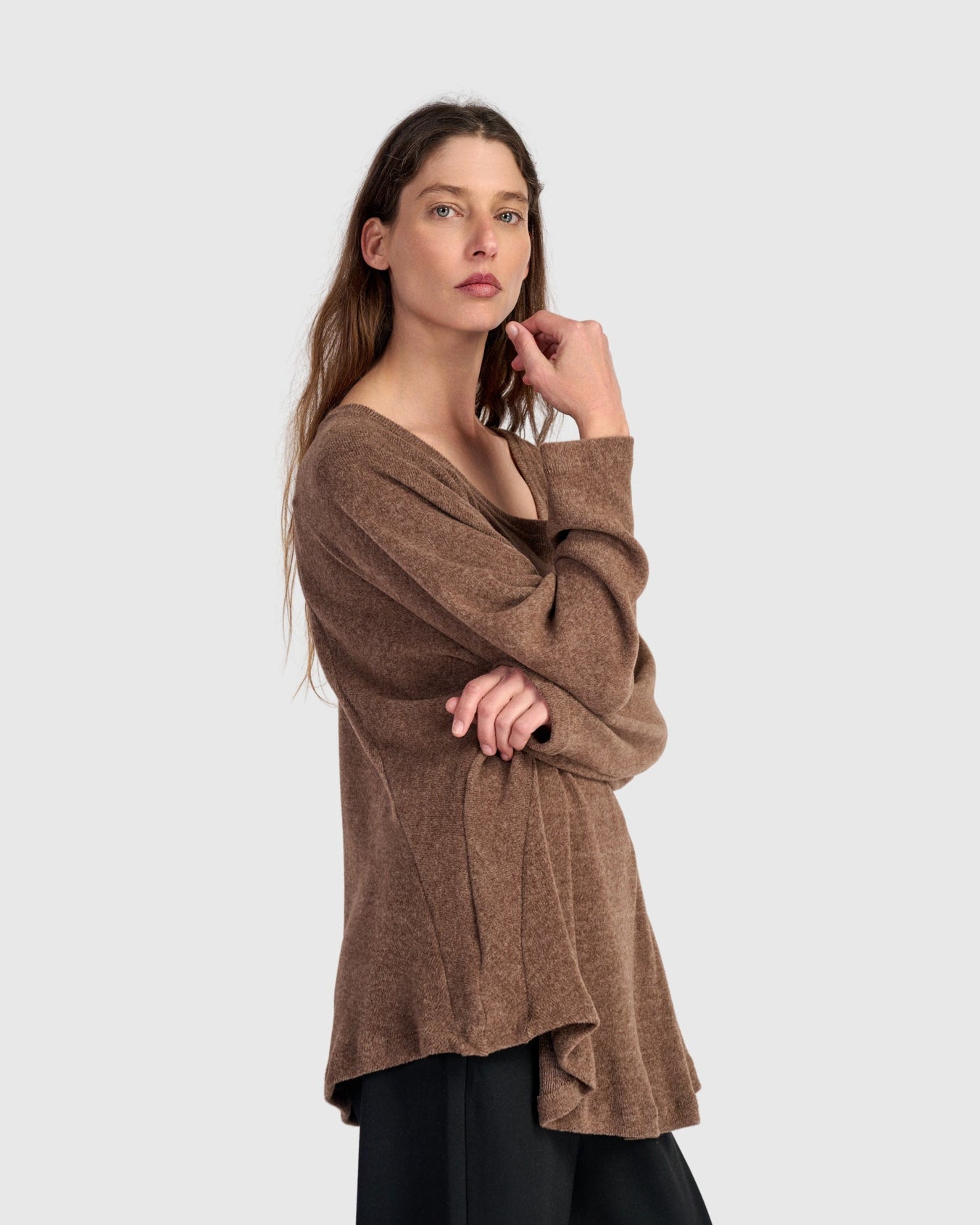 טוניקה חסידה חורפית חומה