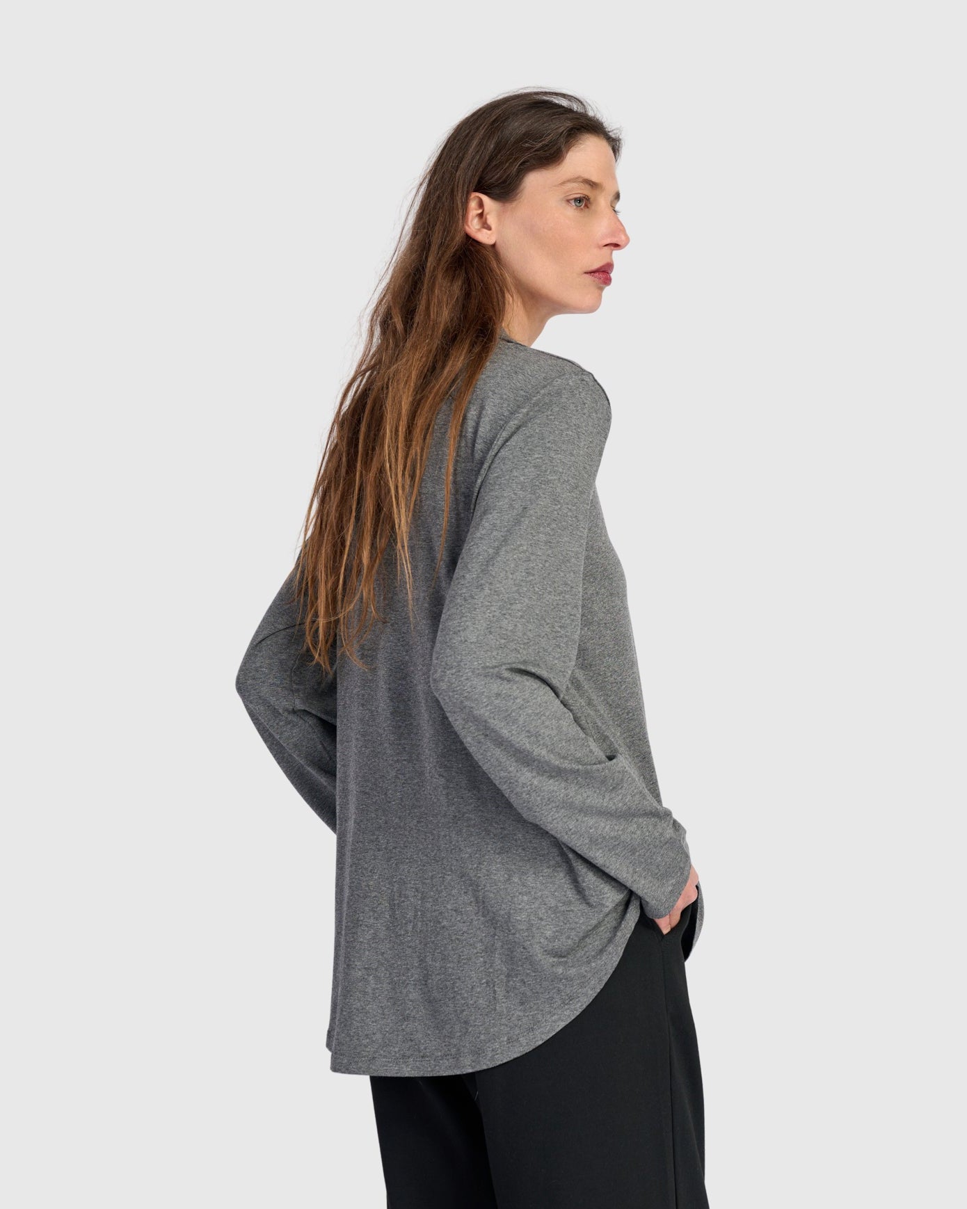 טוניקה דובדבנית חורפית אפורה