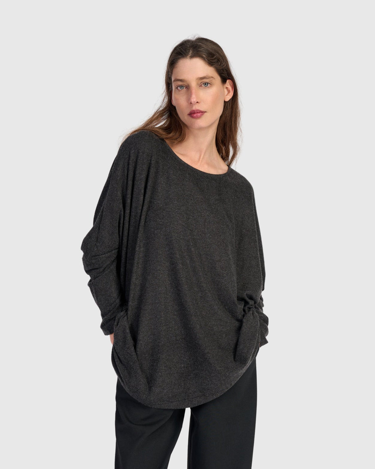 טוניקה רינה חורפית אפורה כהה