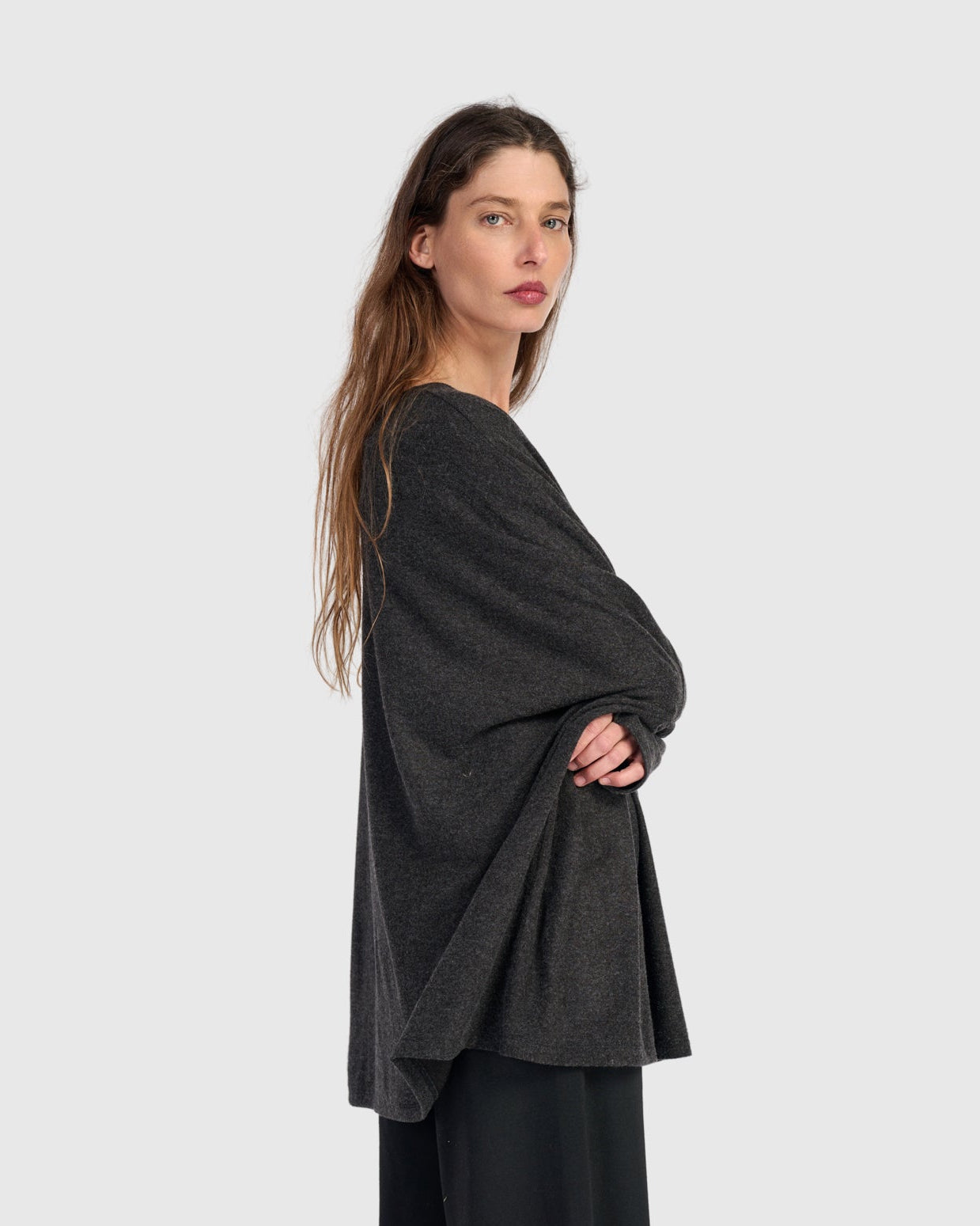 טוניקה רינה חורפית אפורה כהה