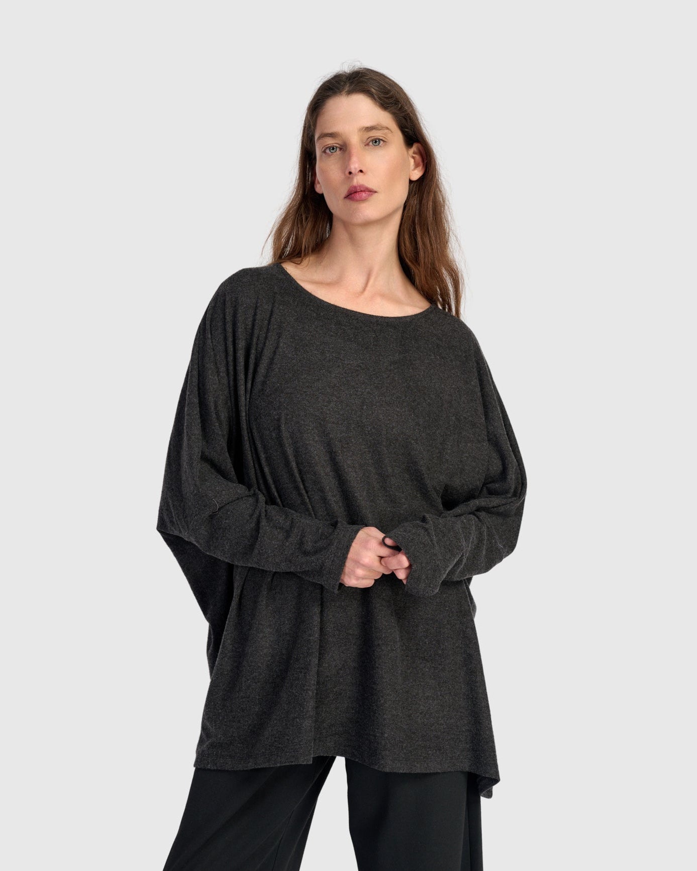 טוניקה רינה חורפית אפורה כהה