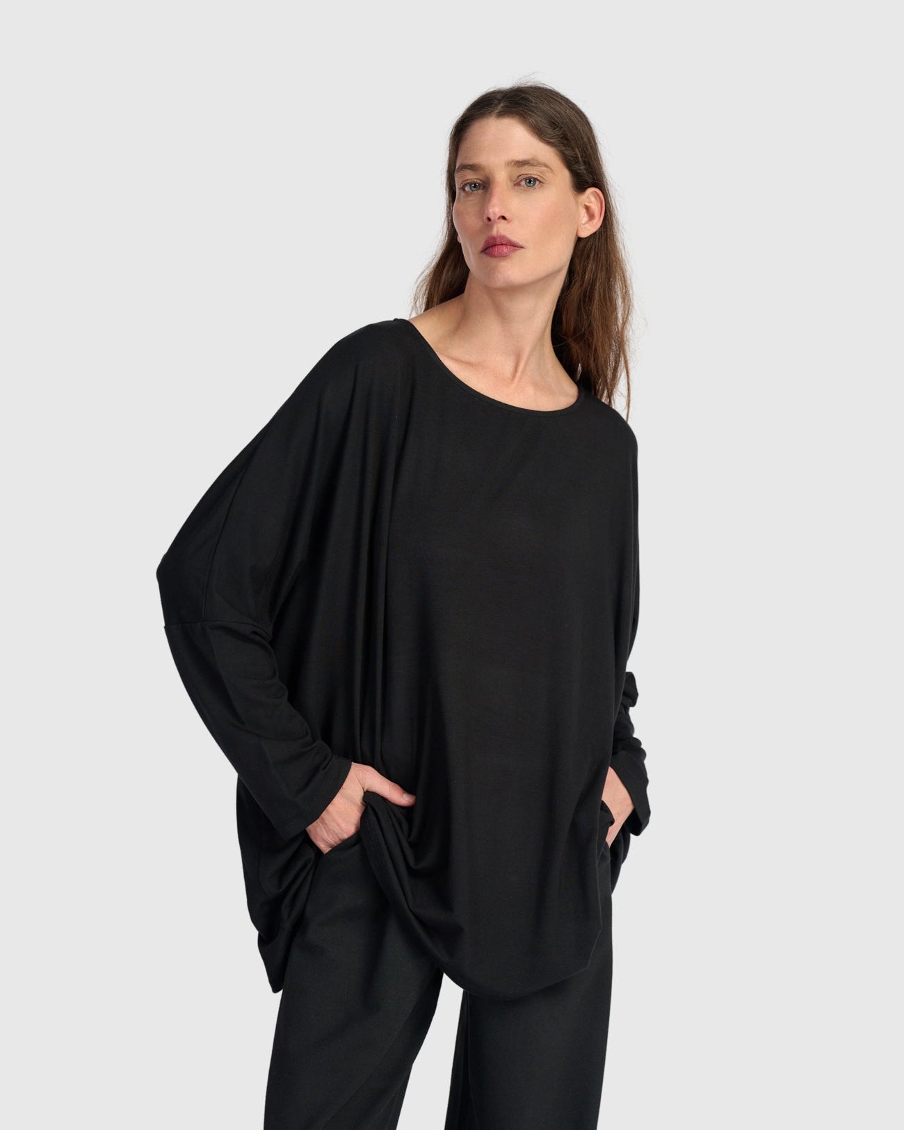 טוניקה רינה חורפית שחורה