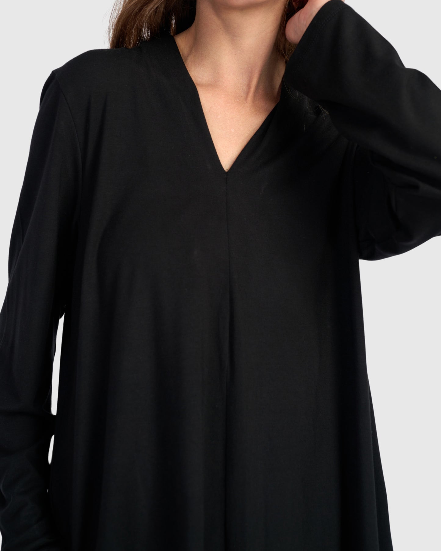 טוניקה דובדבנית חורפית שחורה