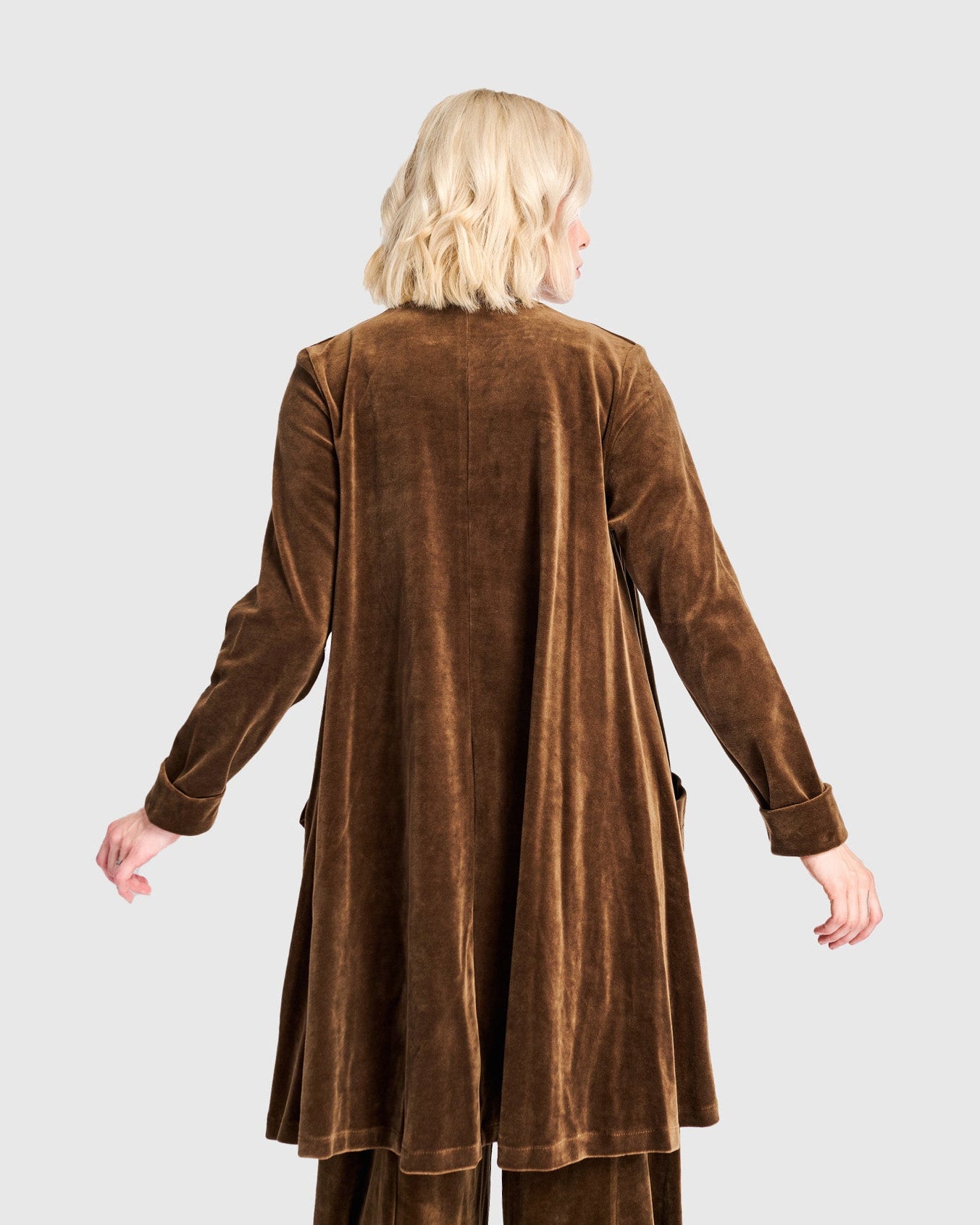 ז'קט מסתובב קטיפה חאקי