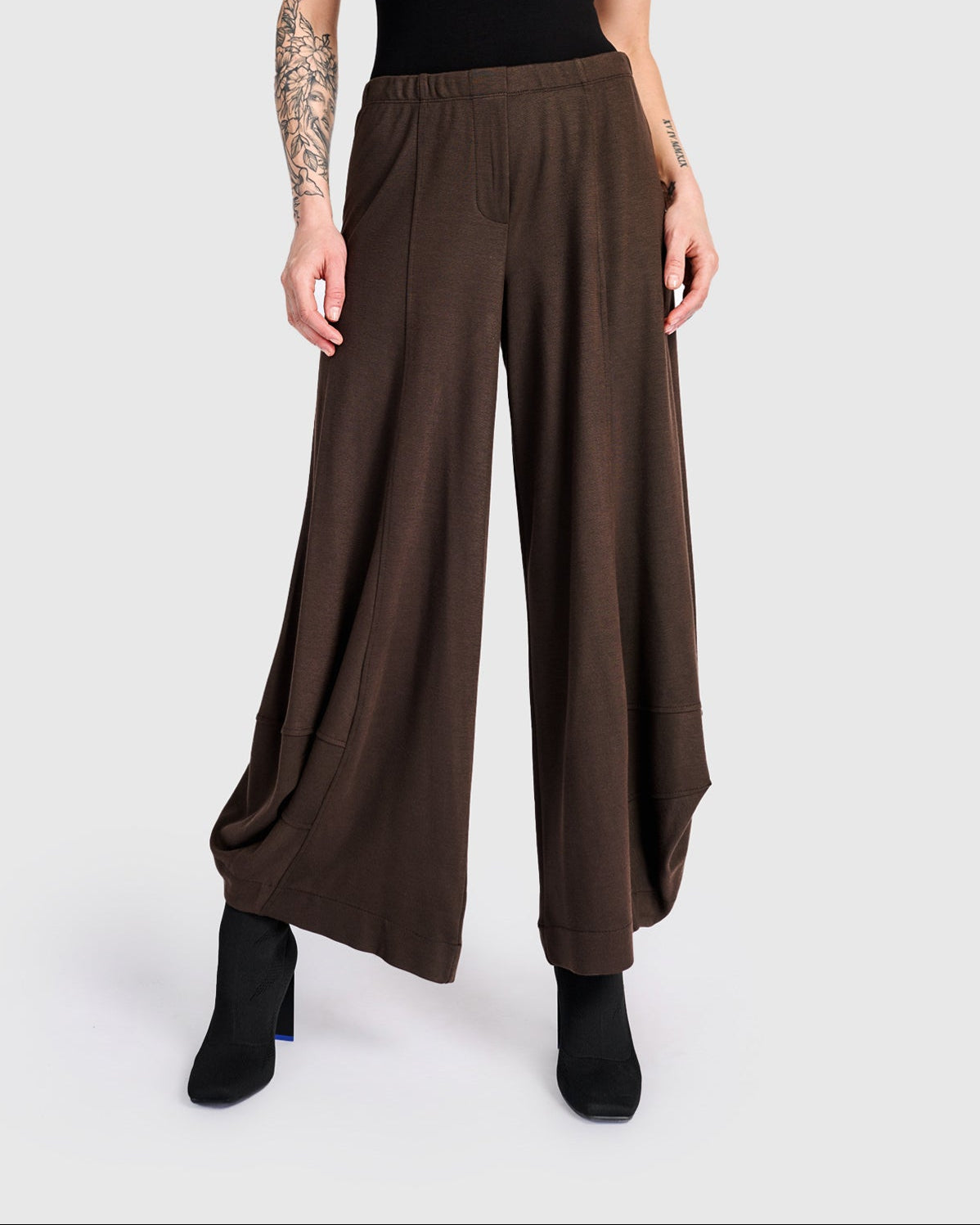 מכנסי פונטו חום ג'רסי