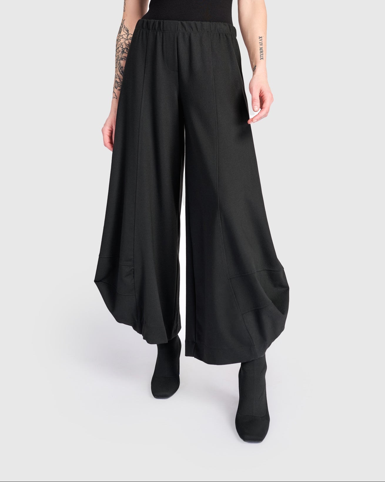 מכנסי פונטו שחור ג'רסי