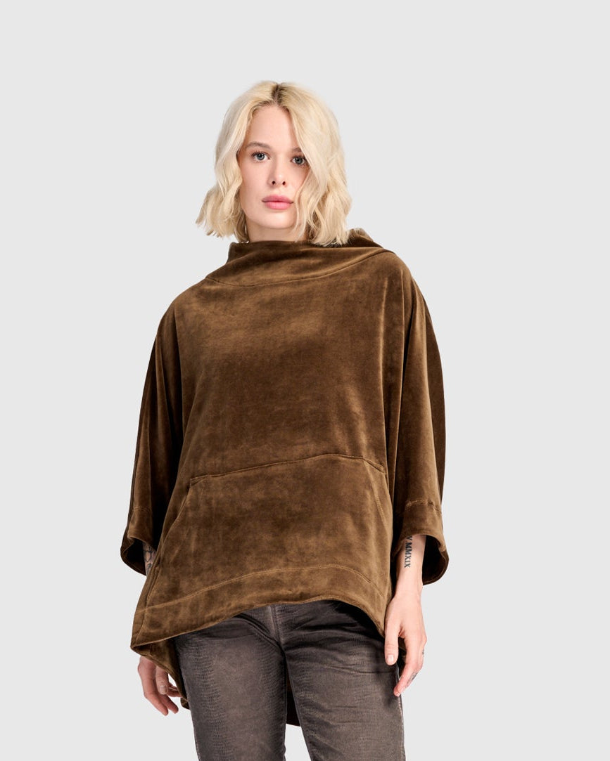 סווטשירט קייצי קטיפה חום