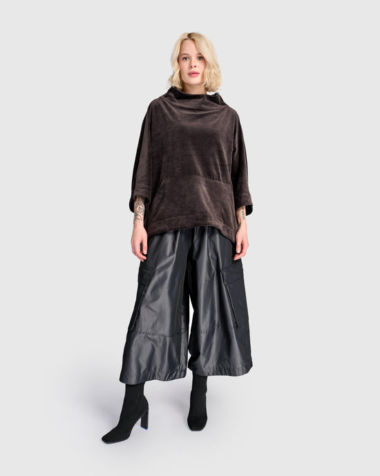 סווטשירט קייצי קטיפה אפור