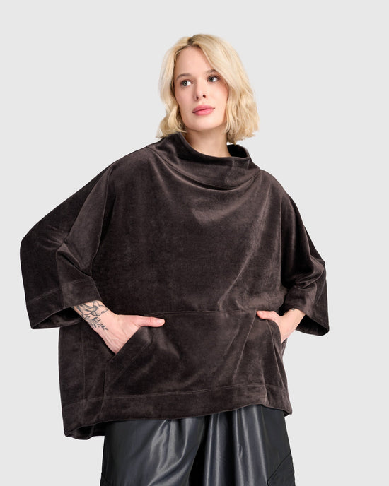 סווטשירט קייצי קטיפה אפור