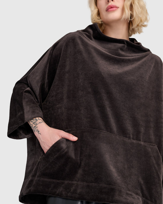 סווטשירט קייצי קטיפה אפור