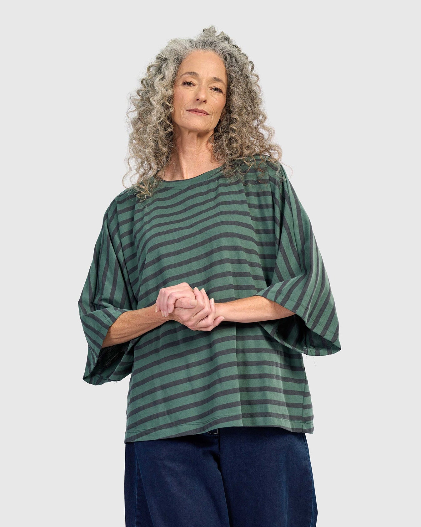 טישירט אורבן ביסלי פס טורקיז