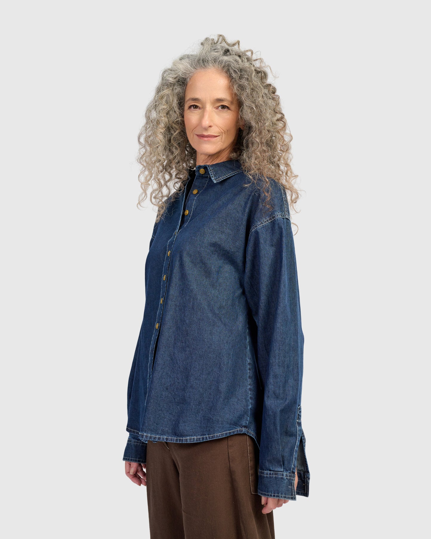 חולצה פסק זמן ג'ינס כהה