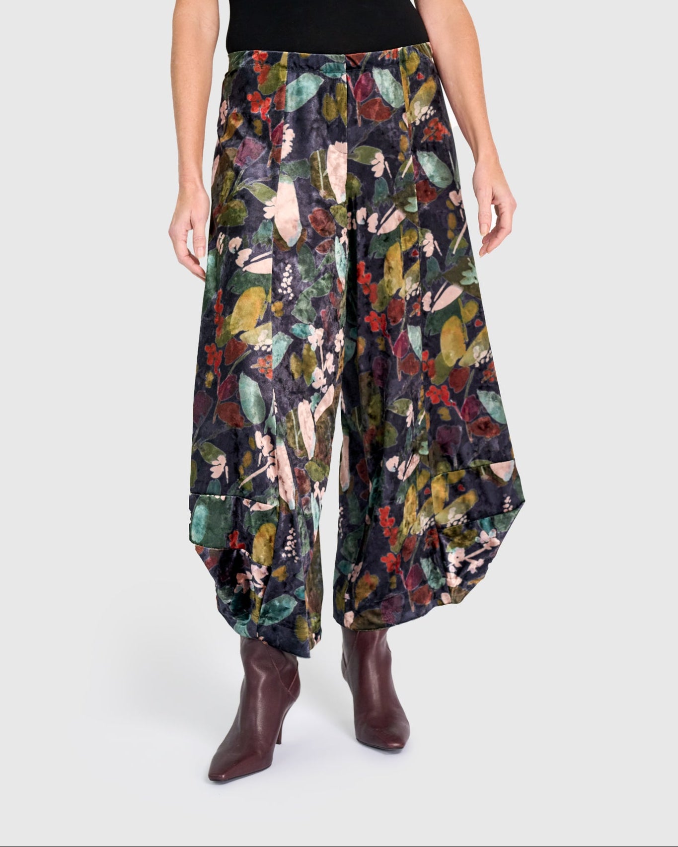 מכנסי פונטו קטיפה אוליב