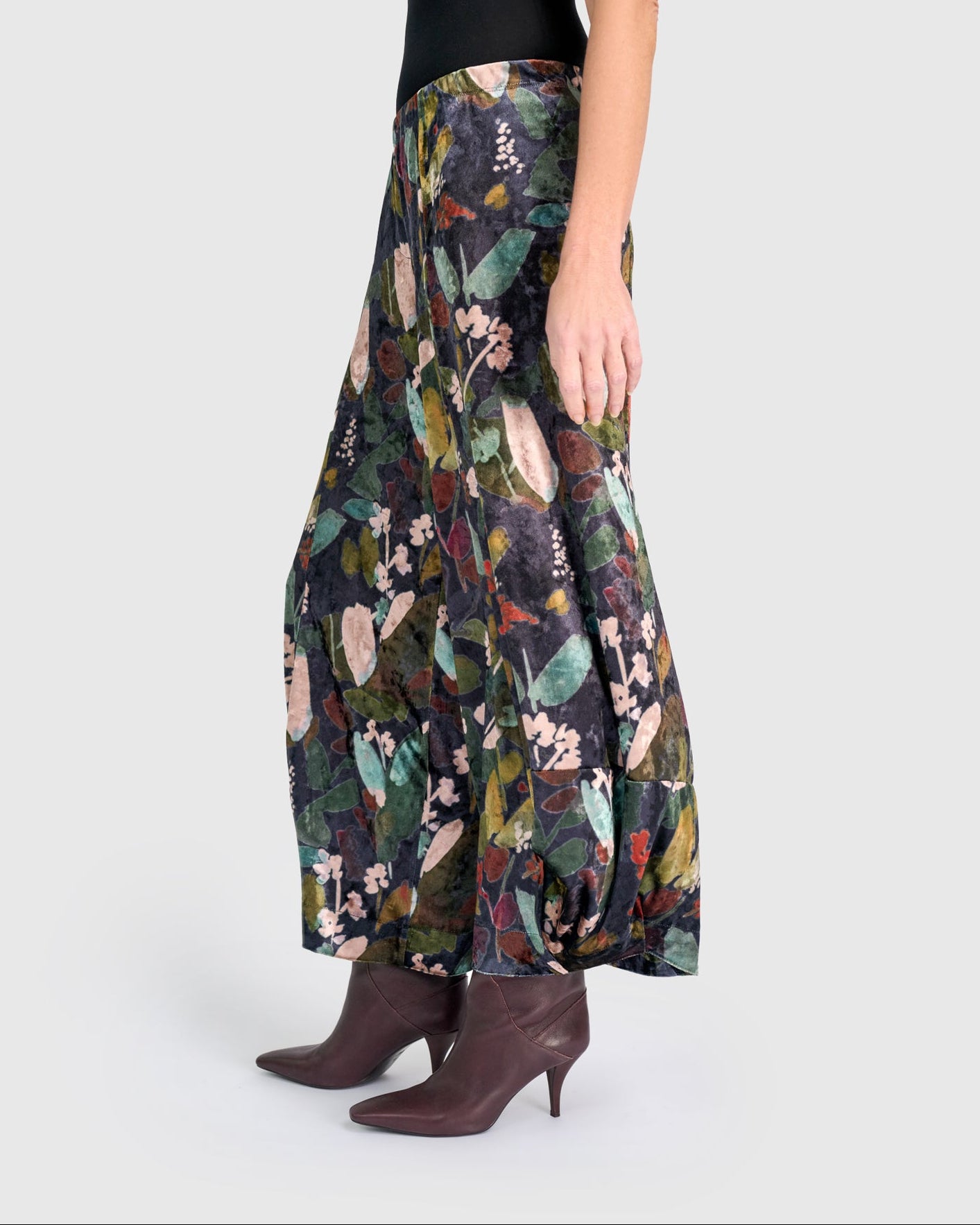 מכנסי פונטו קטיפה אוליב