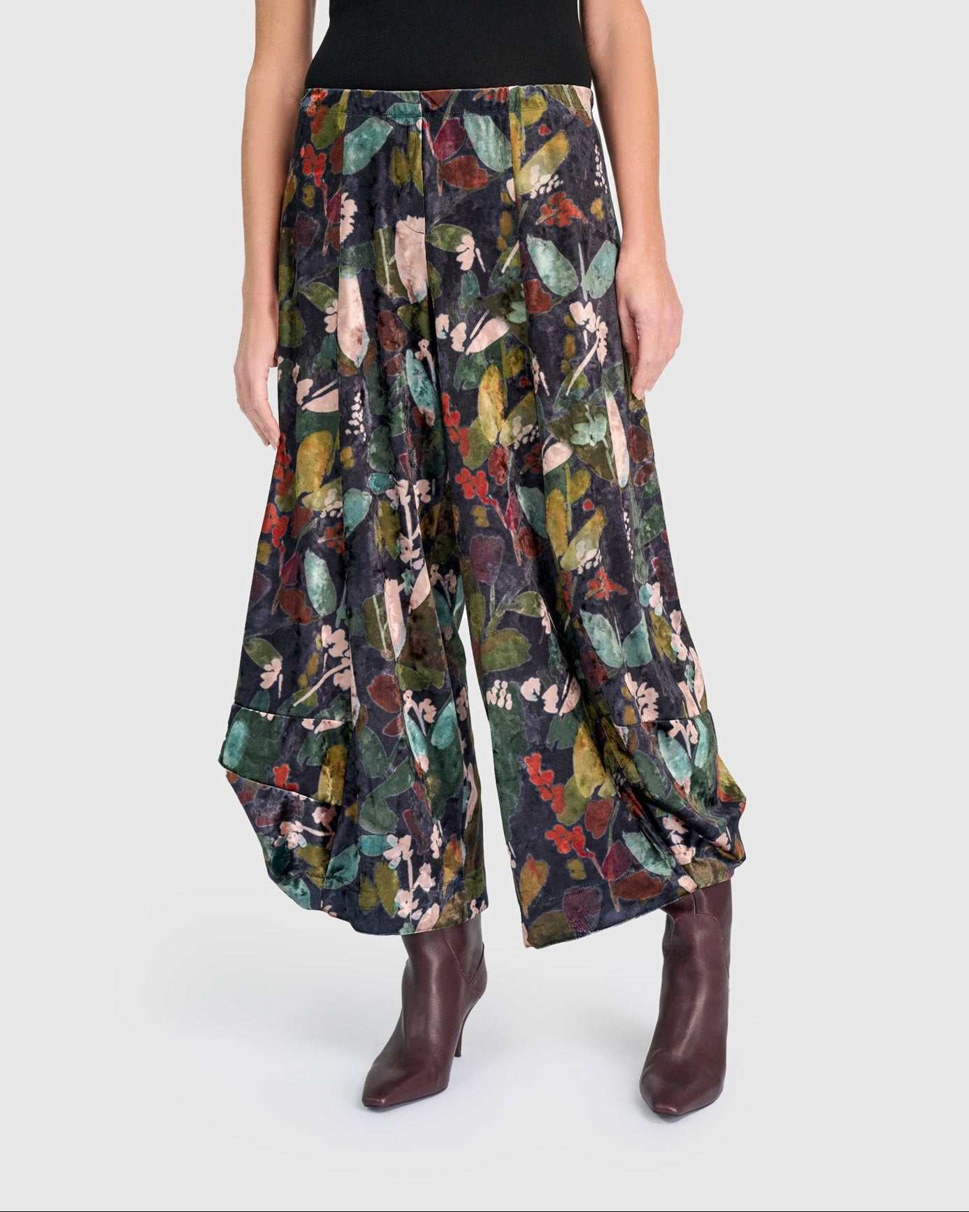 מכנסי פונטו קטיפה אוליב