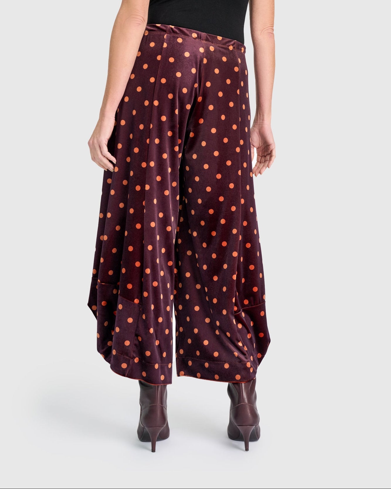 מכנסי פונטו קטיפה מנוקד