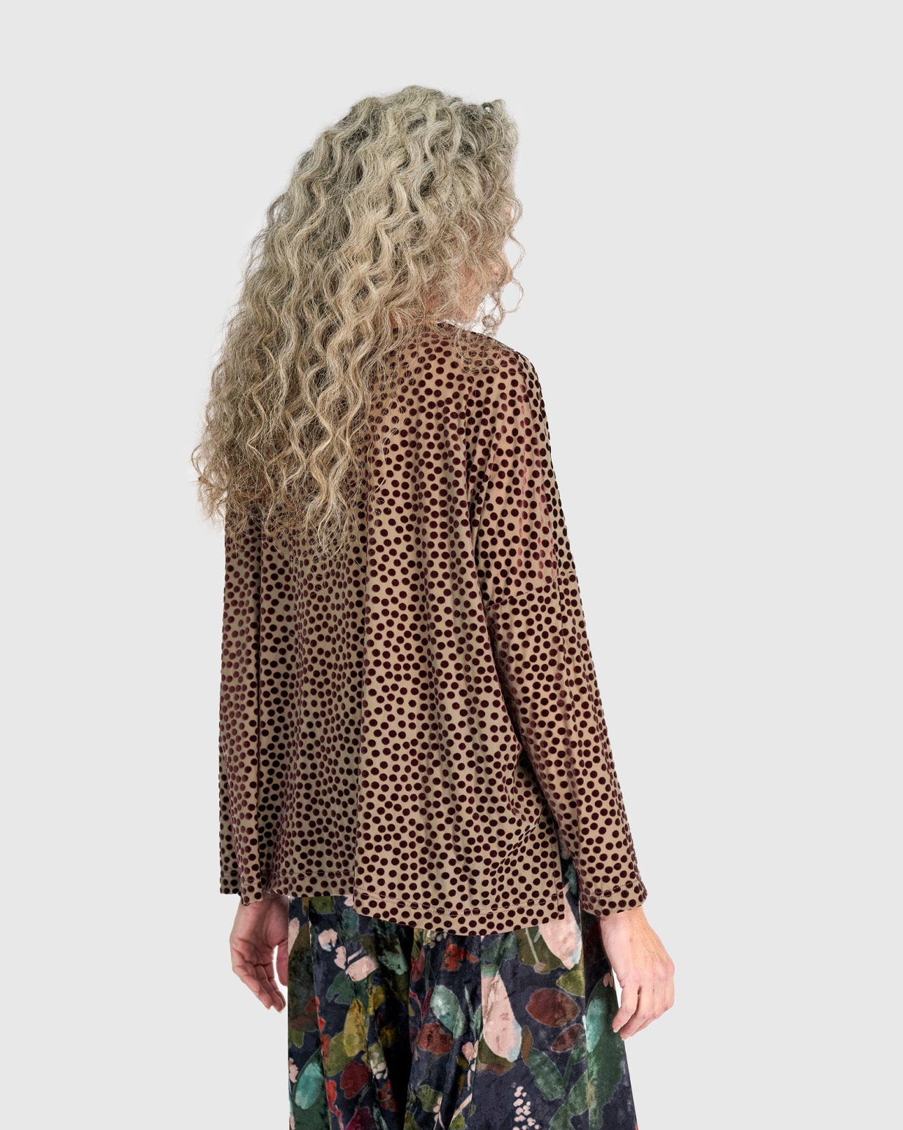 טוניקה רינה נקודות קטיפה קטנות