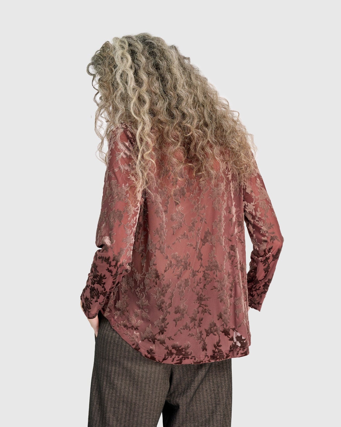 טוניקה דובדבנית קטיפה חום