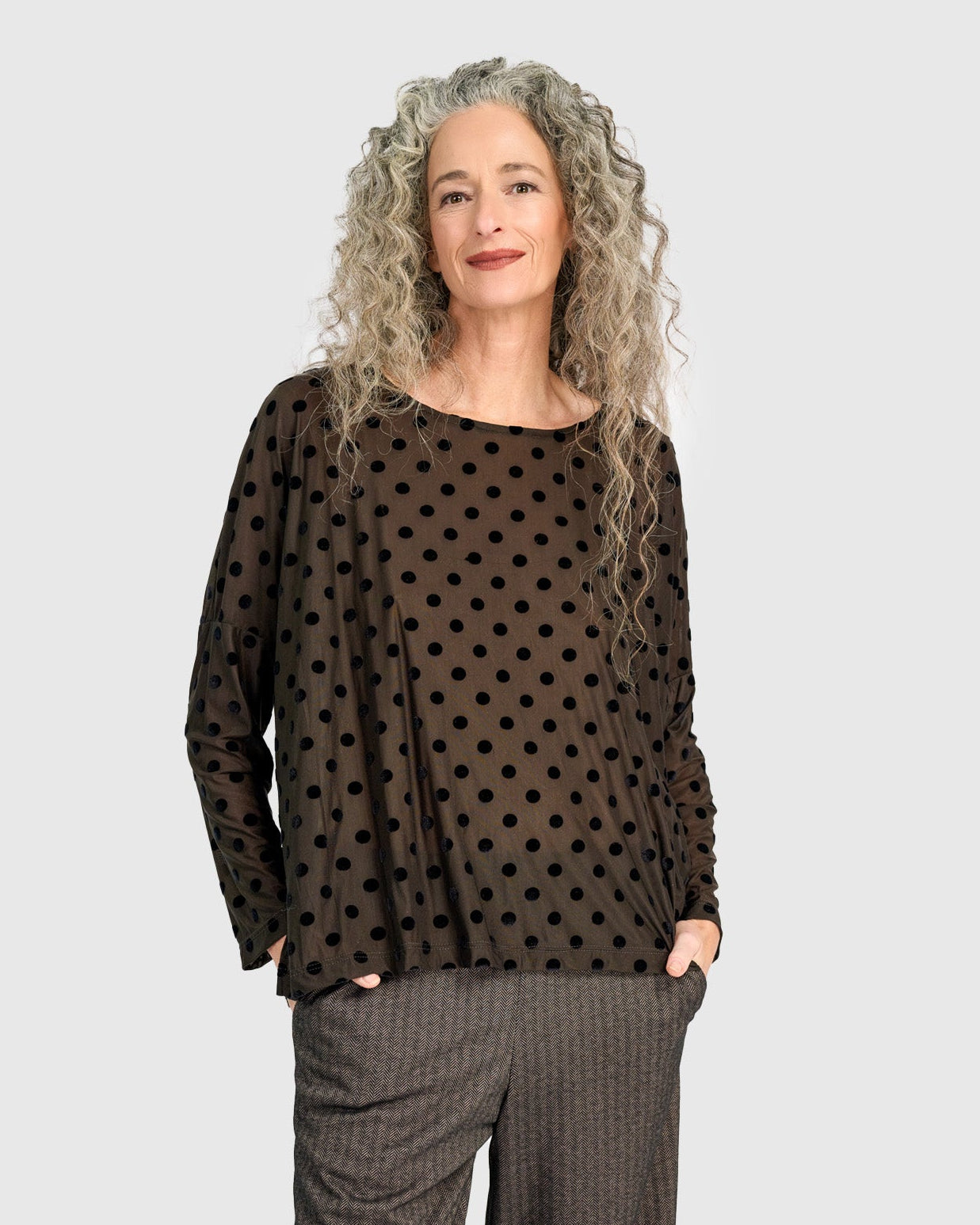 טוניקה רינה נקודות קטיפה