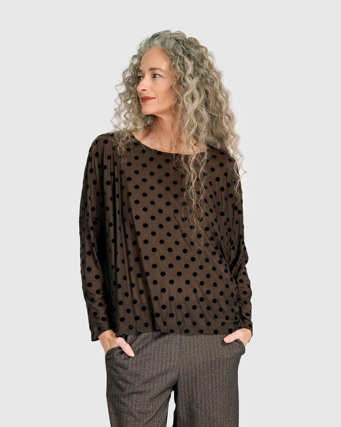 טוניקה רינה נקודות קטיפה