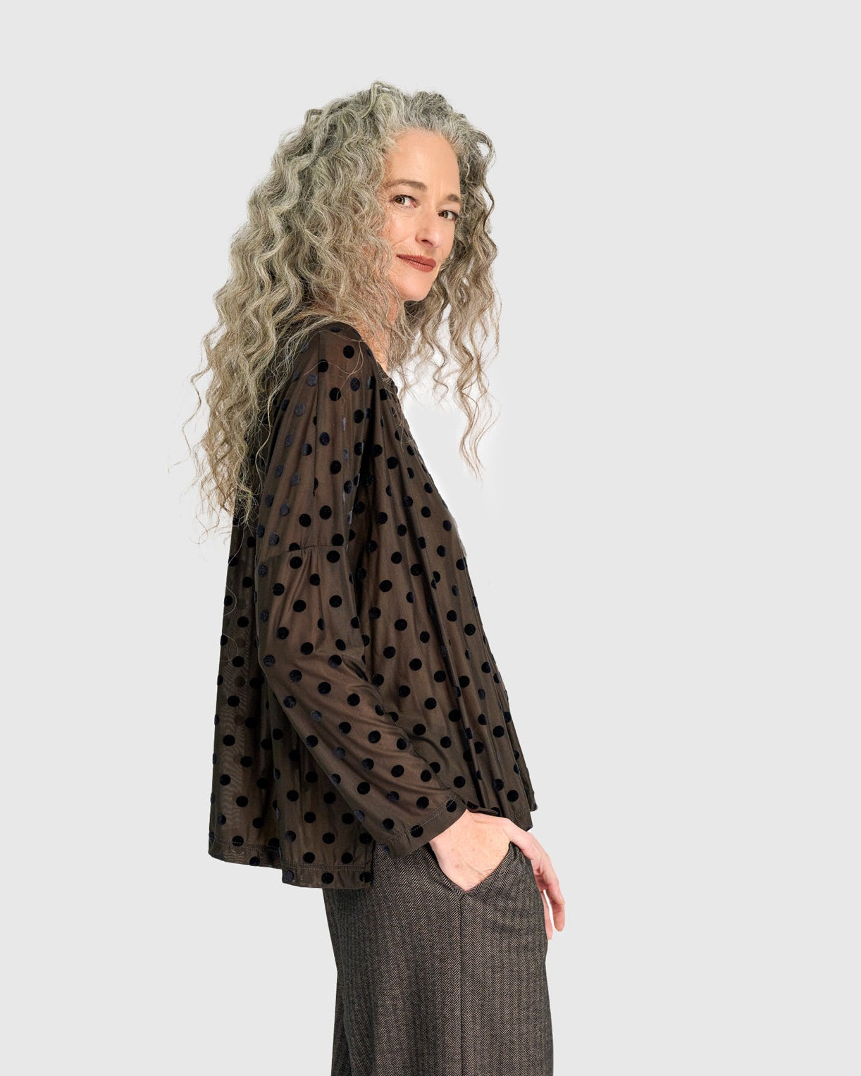 טוניקה רינה נקודות קטיפה