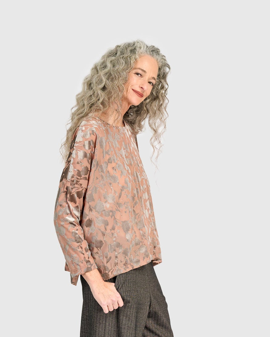 טוניקה רינה קטיפה אפרסק