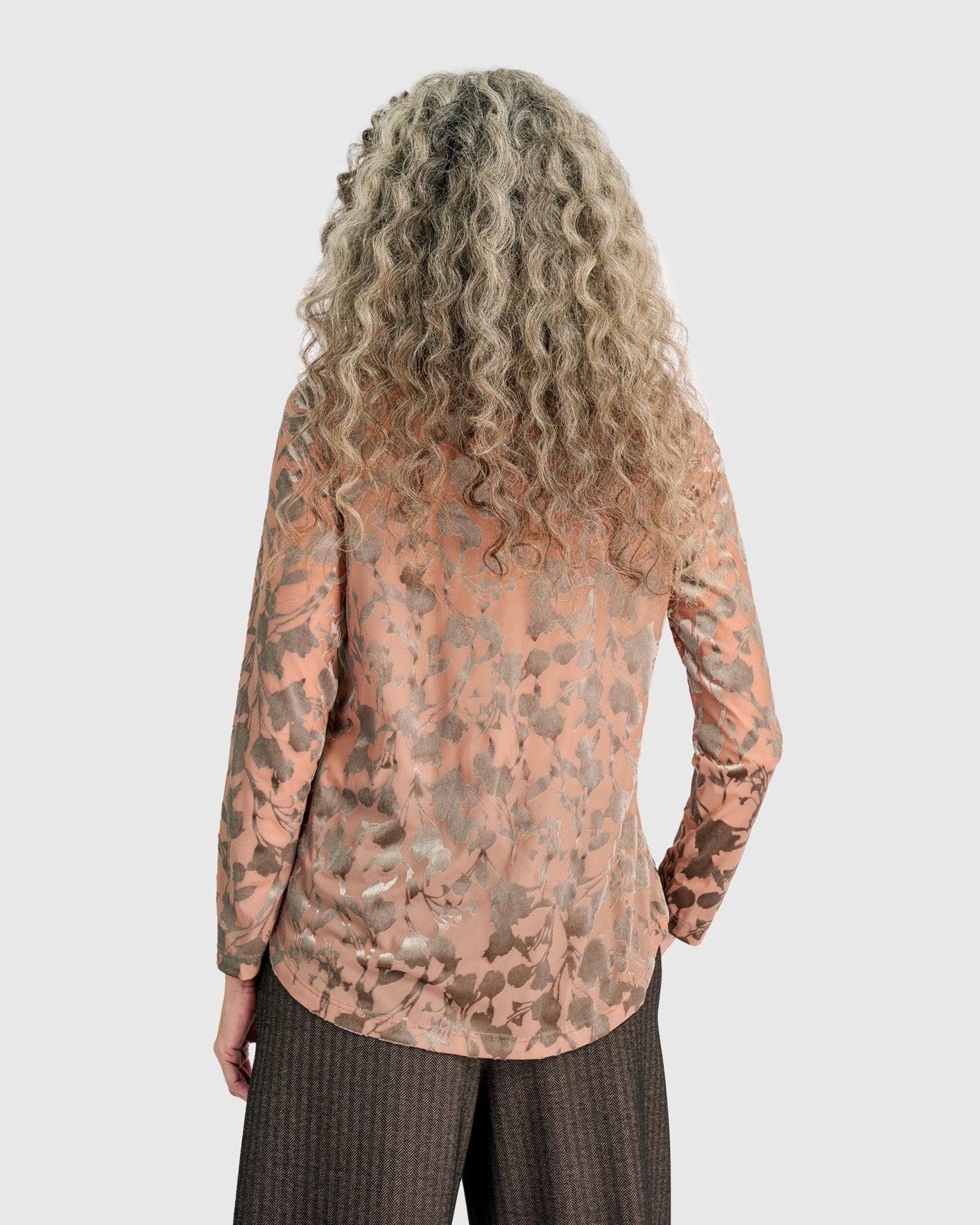 טוניקה דובדבנית קטיפה אפרסק