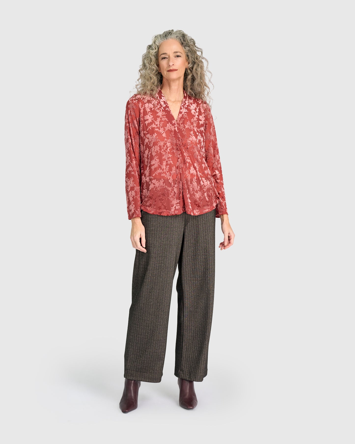 טוניקה דובדבנית קטיפה קורל