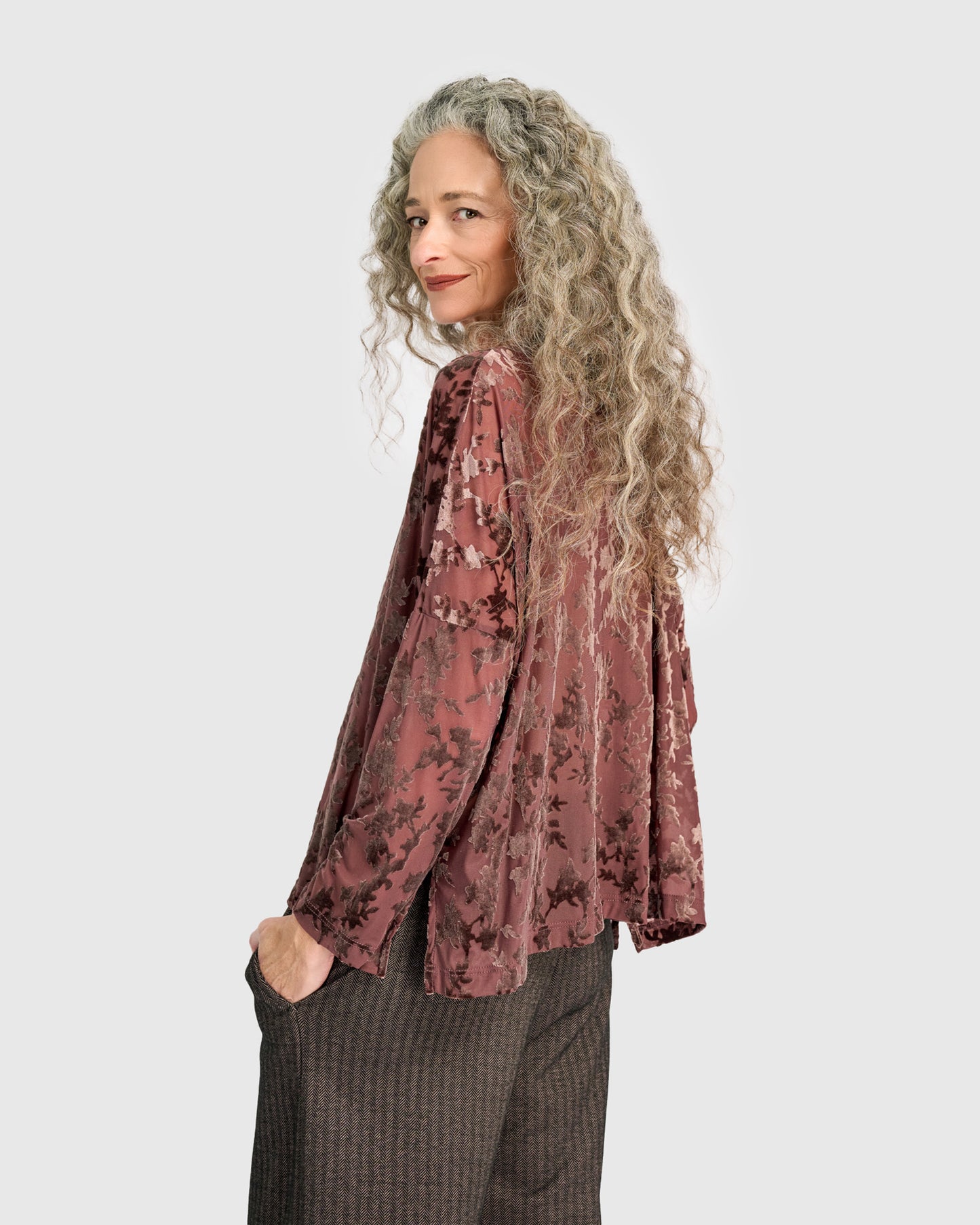 טוניקה רינה קטיפה חום