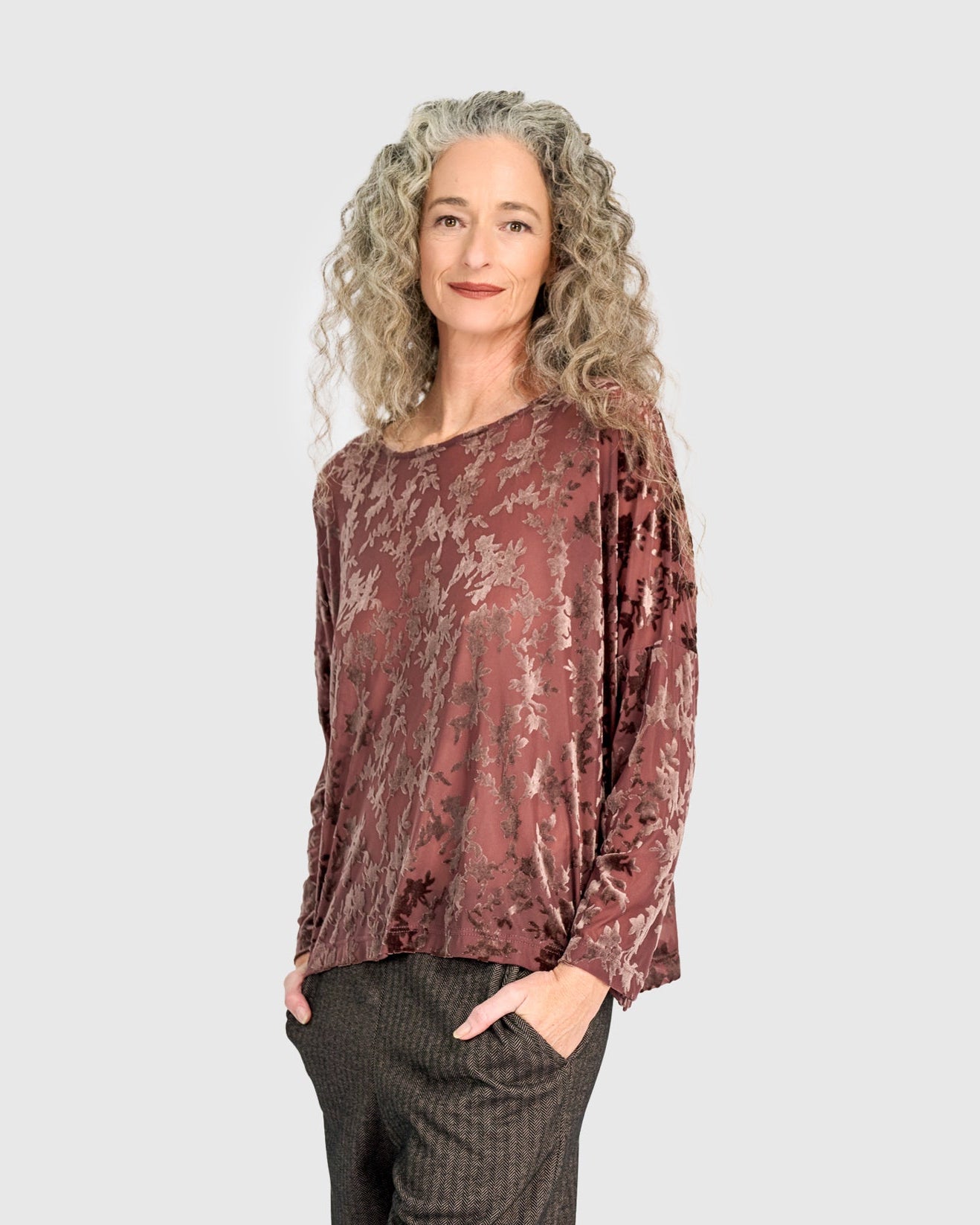 טוניקה רינה קטיפה חום