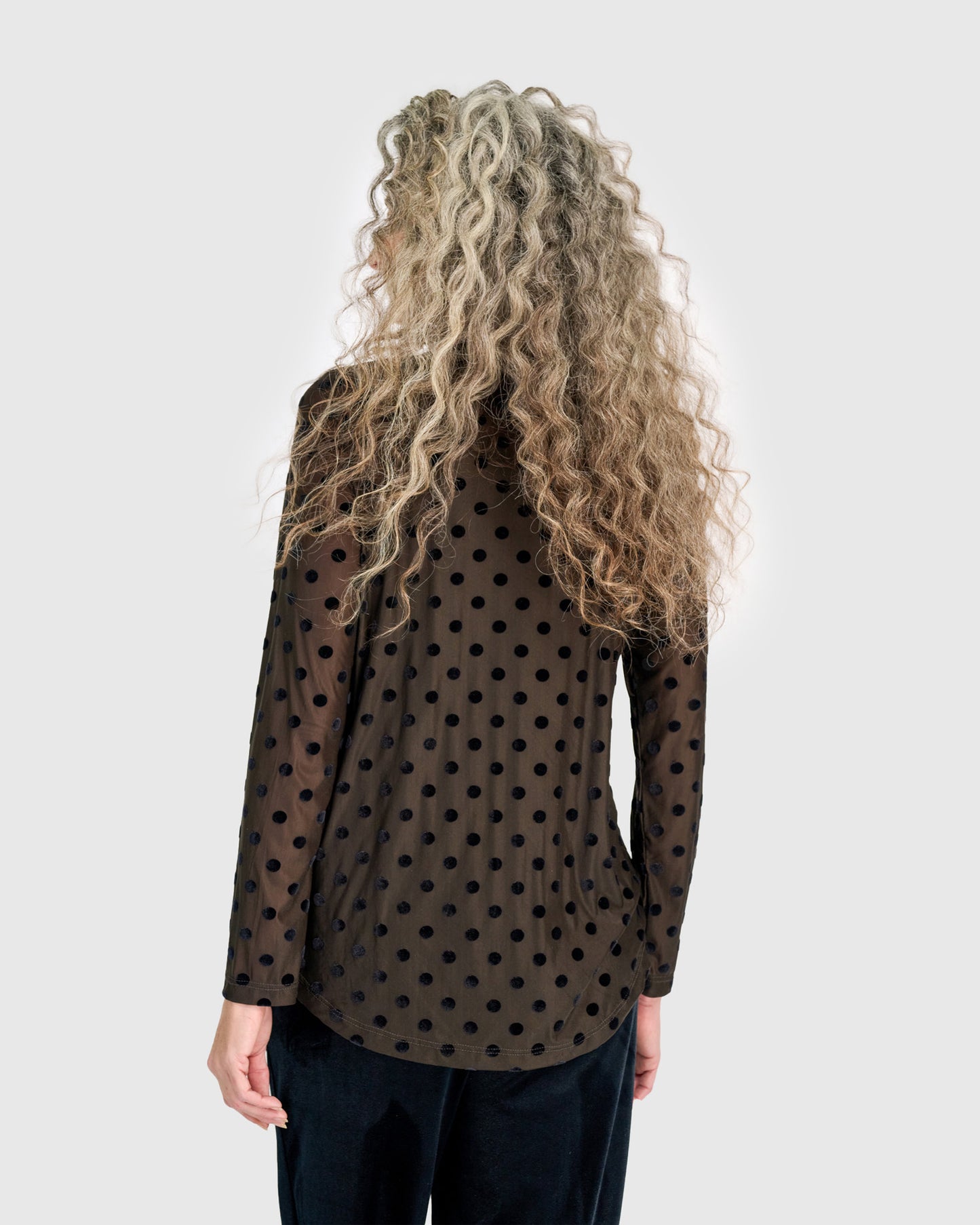 טוניקה דובדבנית נקודות קטיפה