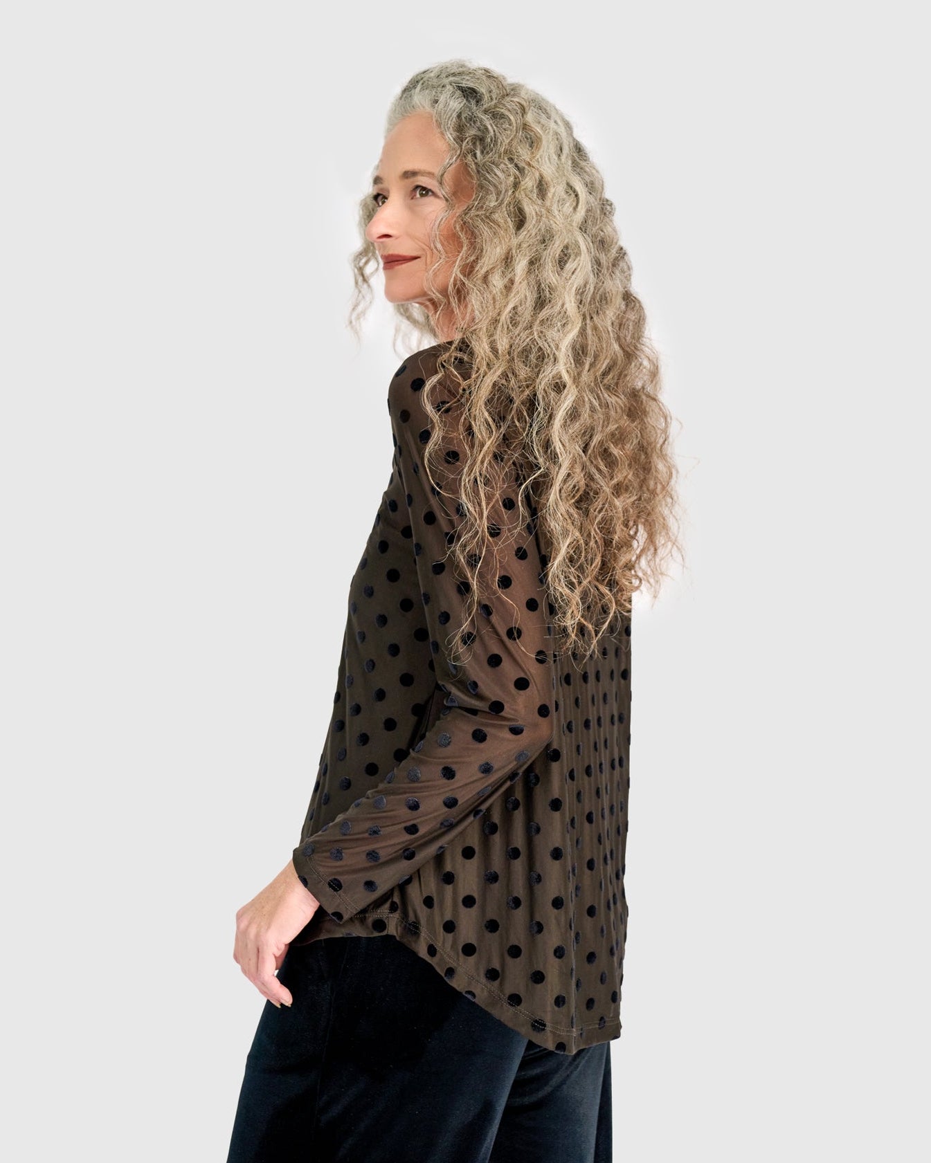 טוניקה דובדבנית נקודות קטיפה