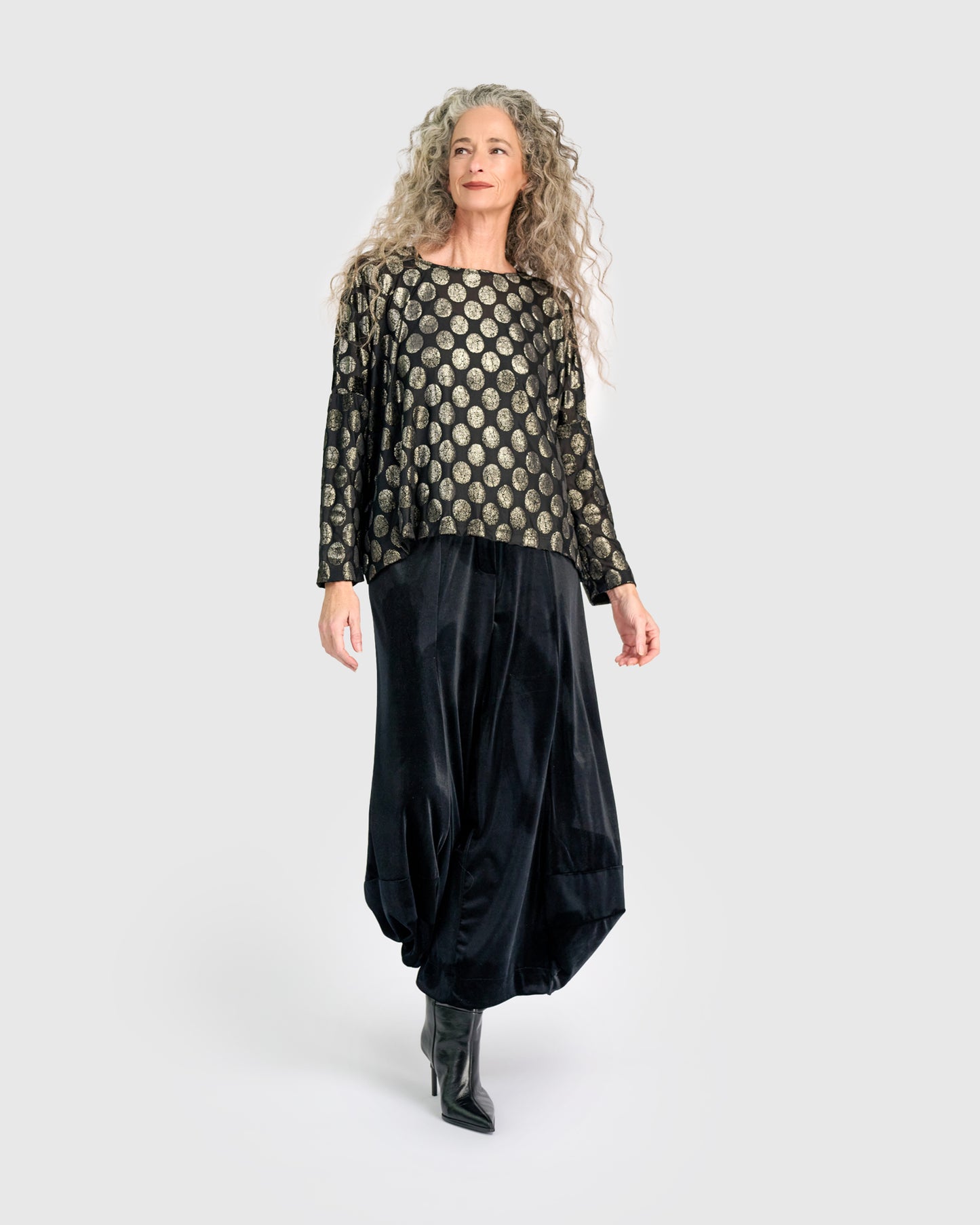 טוניקה רינה קטיפה זהב