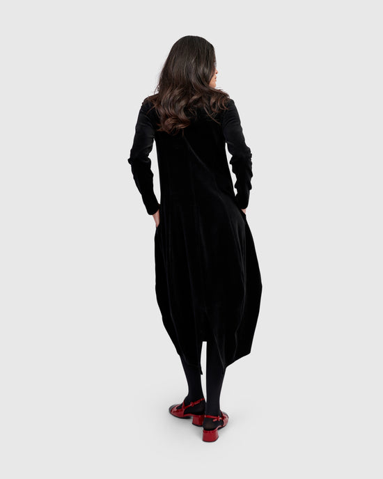 שמלה נסיכה קטיפה שחורה