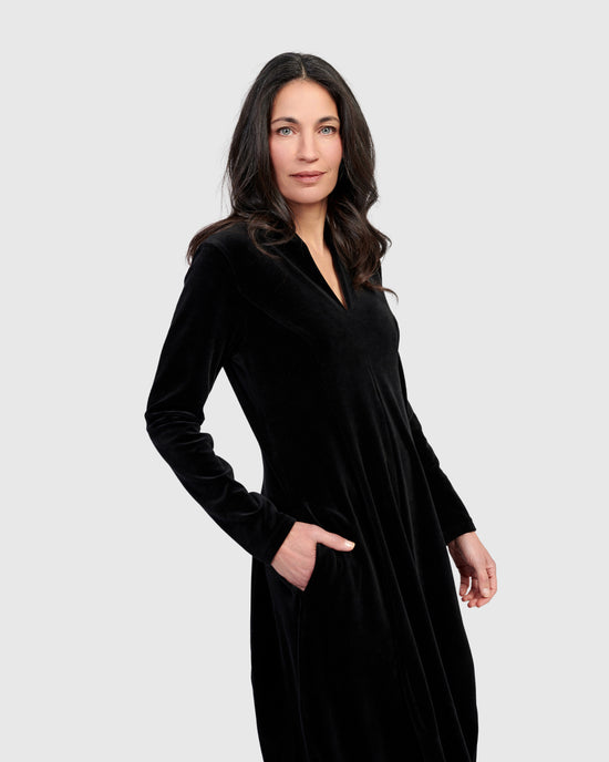 שמלה נסיכה קטיפה שחורה