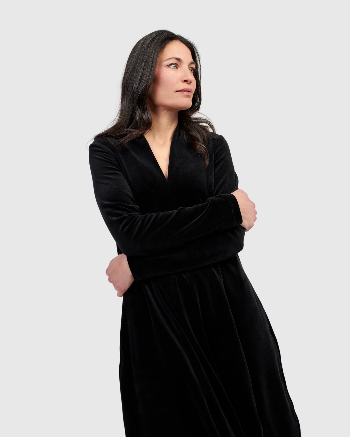 שמלה נסיכה קטיפה שחורה