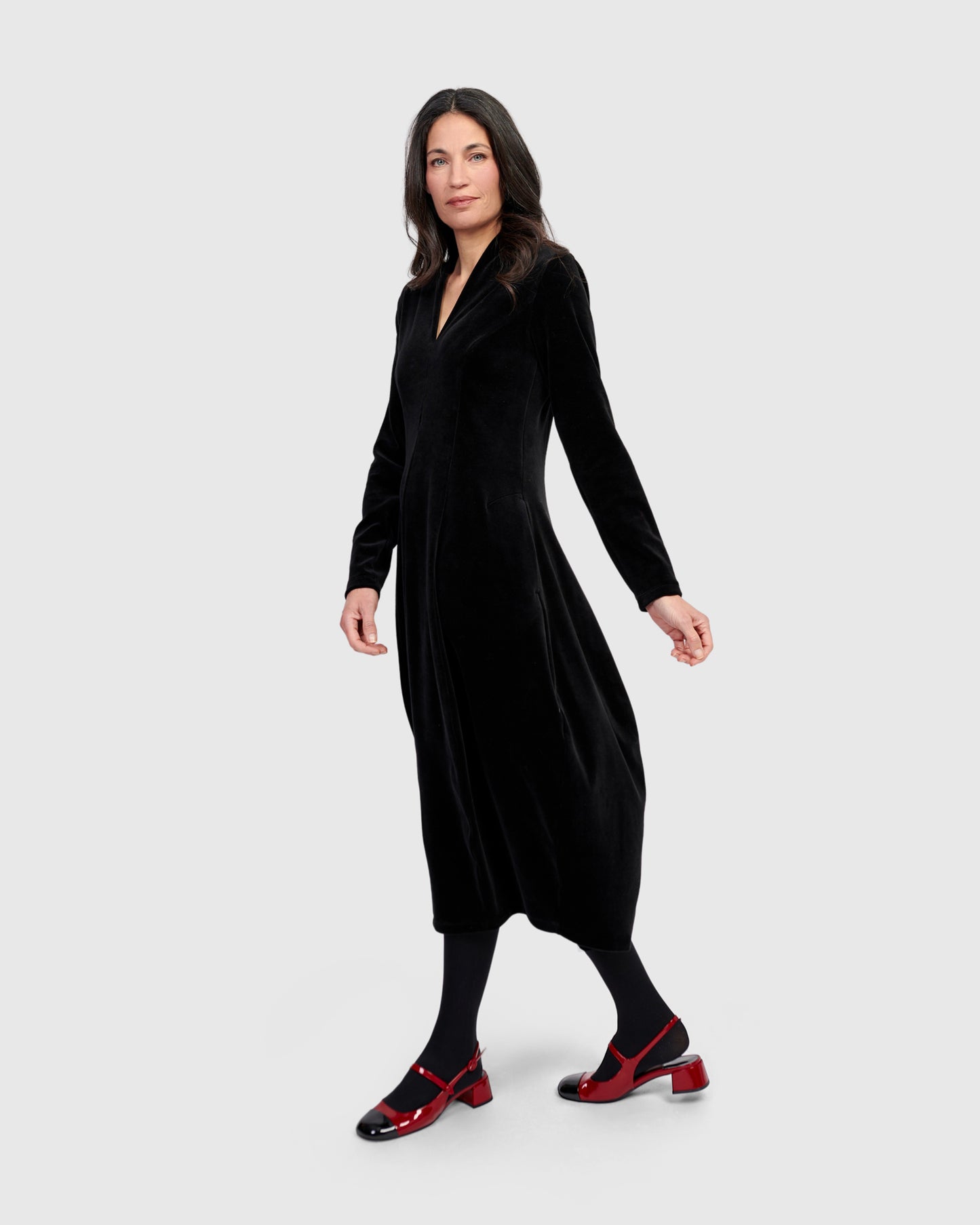 שמלה נסיכה קטיפה שחורה