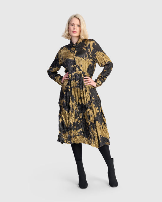 שמלה מטאלית זהב