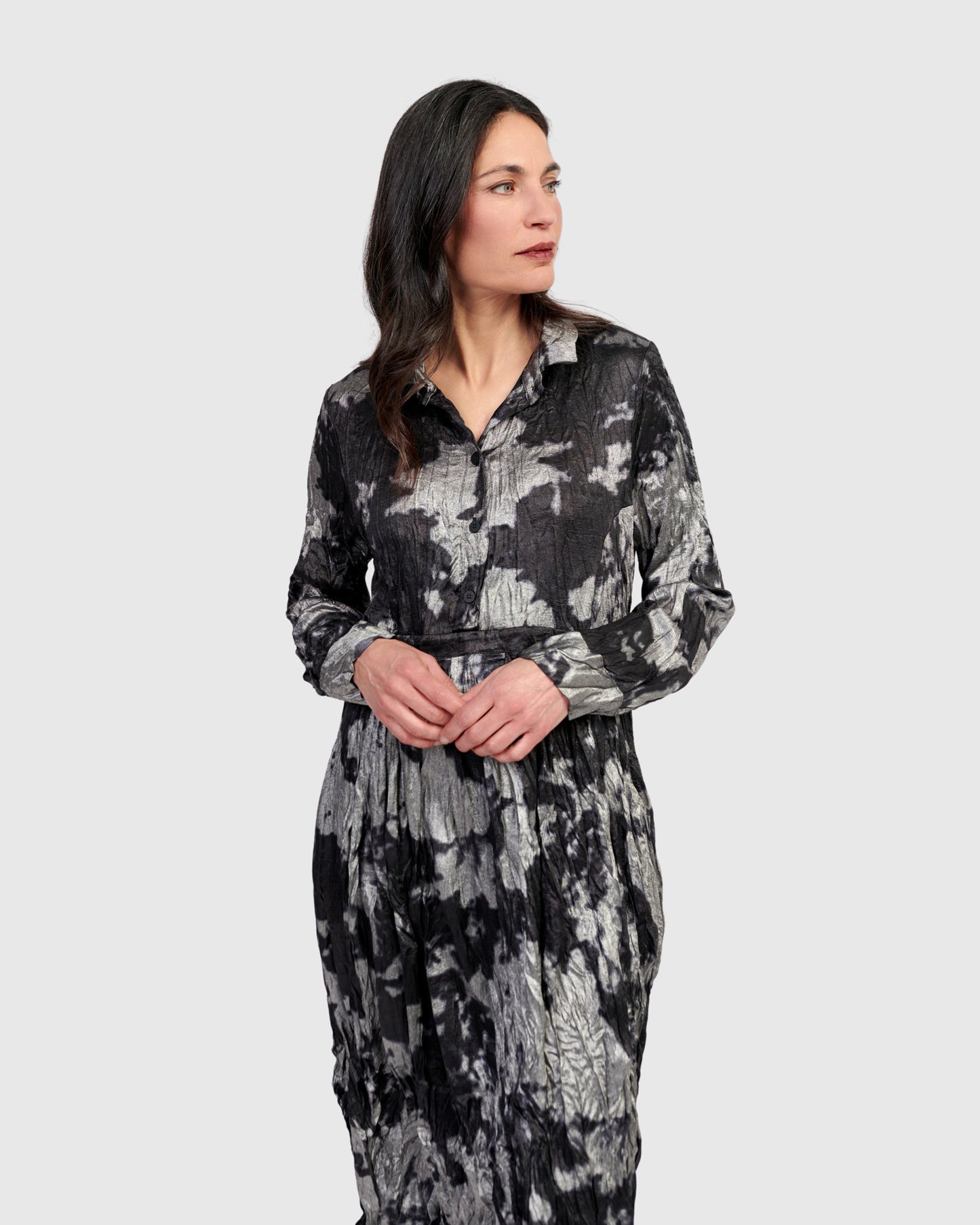 שמלה מטאלית כסף