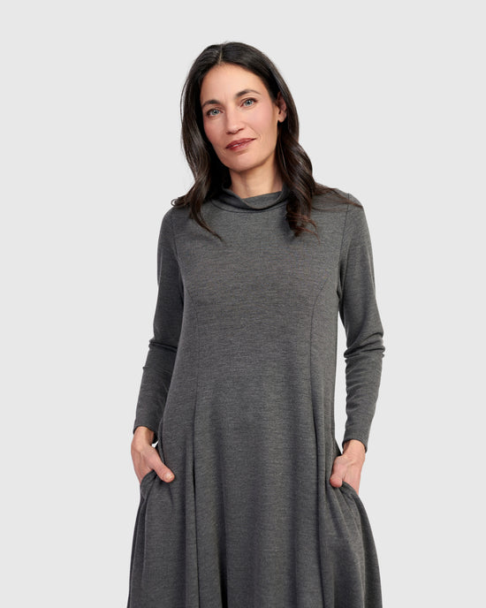 שמלה נסיכה ג'רזי אפורה