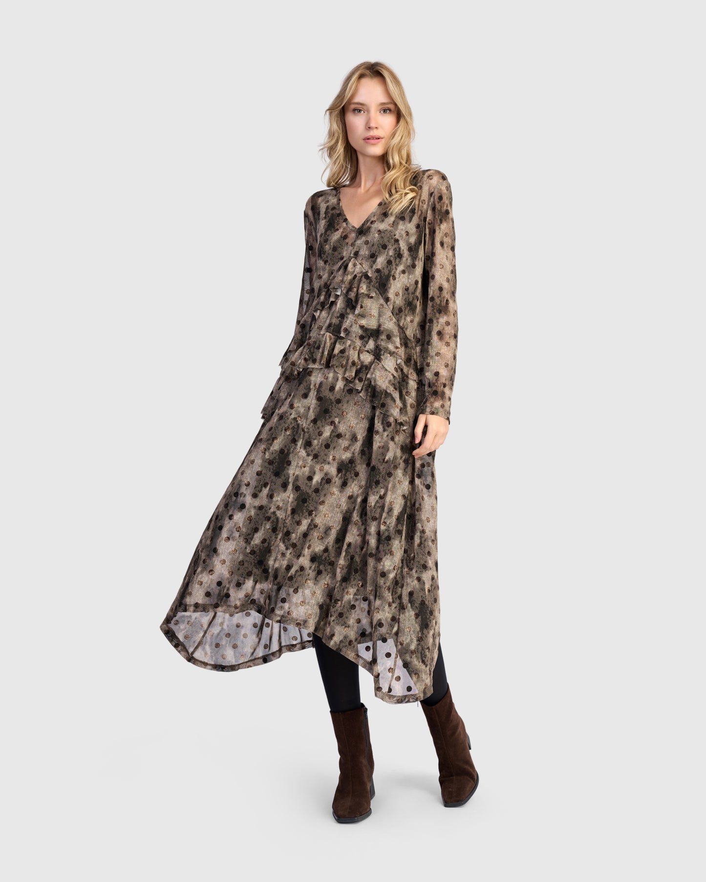 שמלה דנטל נקודות