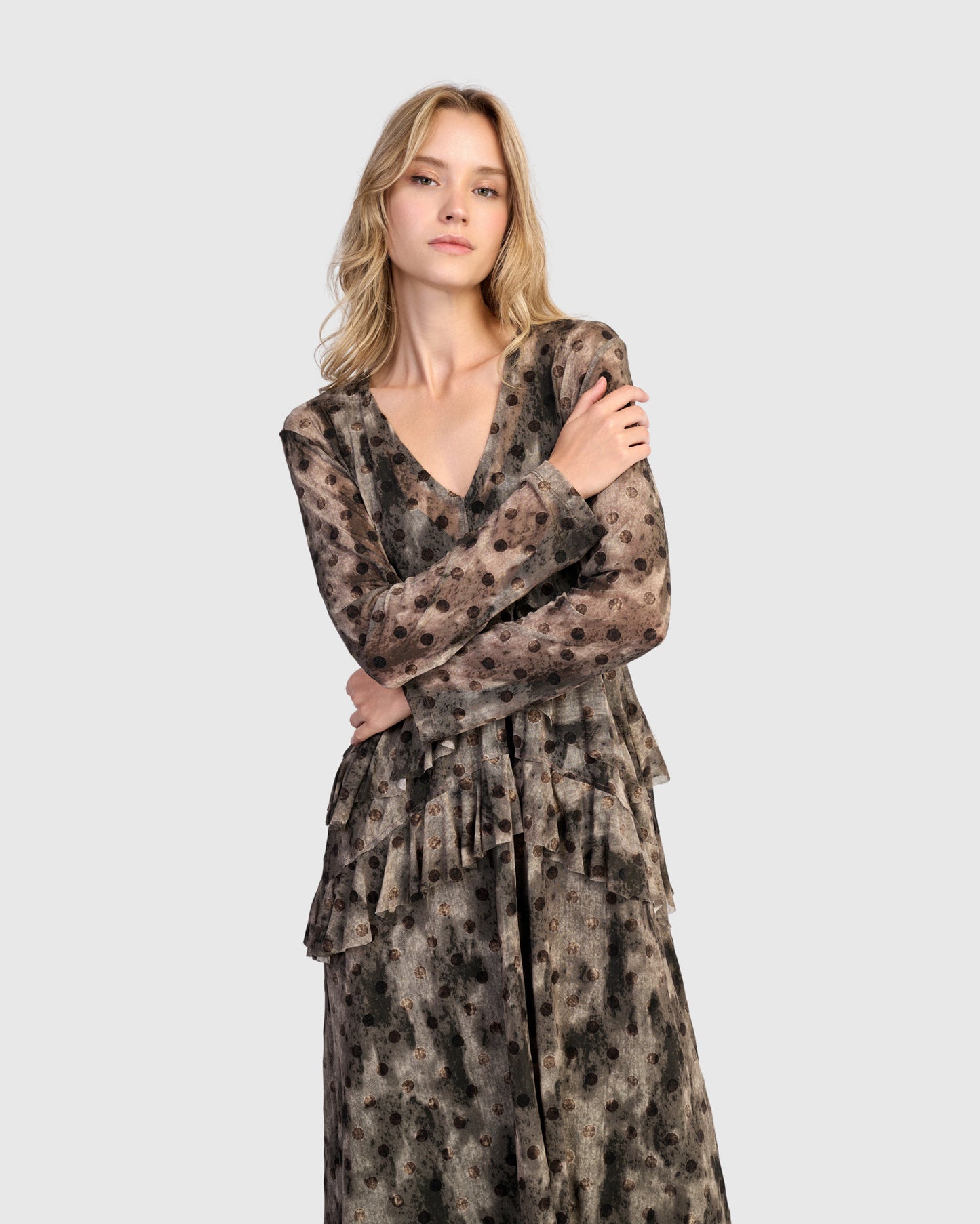 שמלה דנטל נקודות