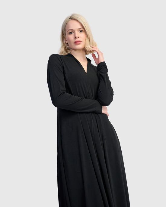 שמלה דובדבנית שחורה